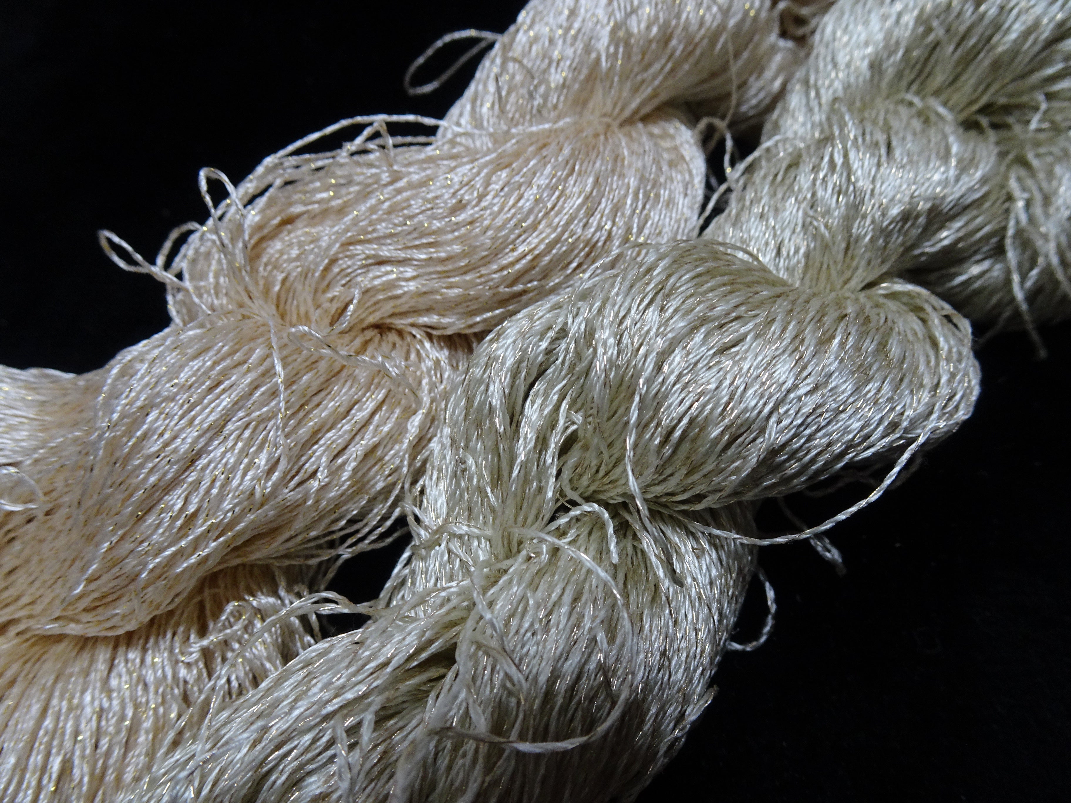 Japanese Vintage High Class Rare Silk Thread 2sets Mixture of Gold embroidery 17906