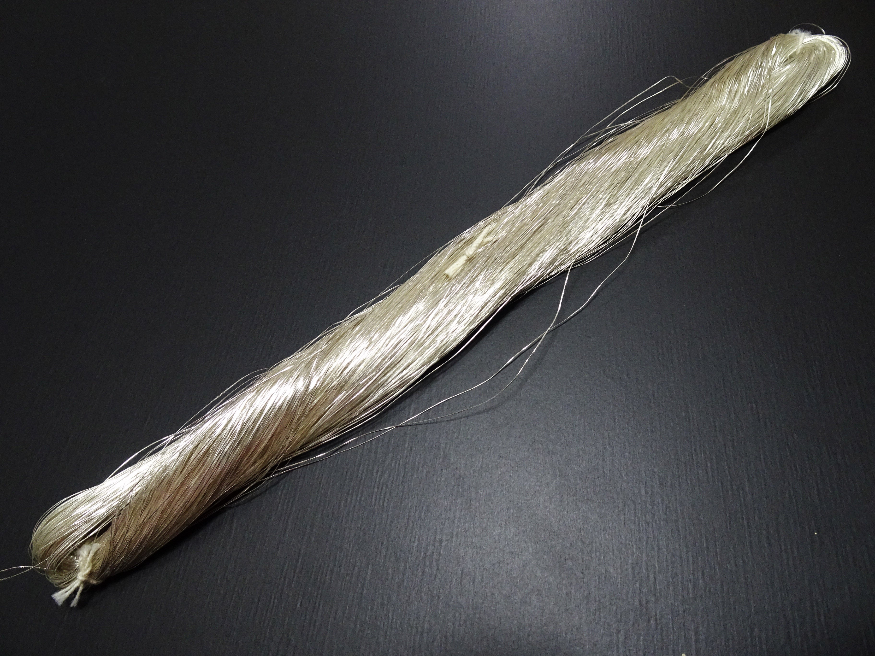 Special Price!! Japanese Rare Vintage High Class Real Silver Leaf Thread "Gokukou" Embroidery  500M  0.16mm  17705