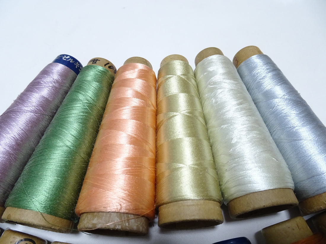 Great deal!! Japanese vintage silk thread 14sets embroidery Imperfect item (please see description for details)  16375