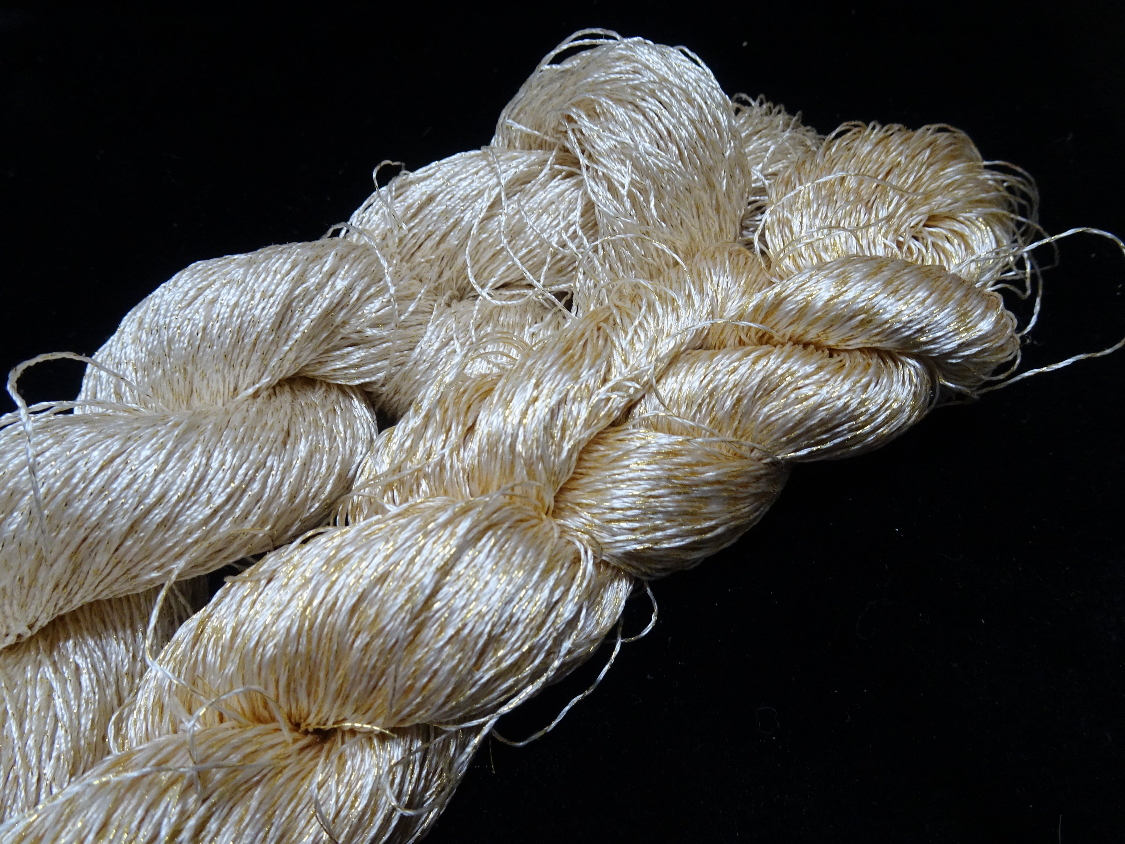 Japanese Vintage High Class Rare Silk Thread 2sets Mixture of Gold embroidery 17907