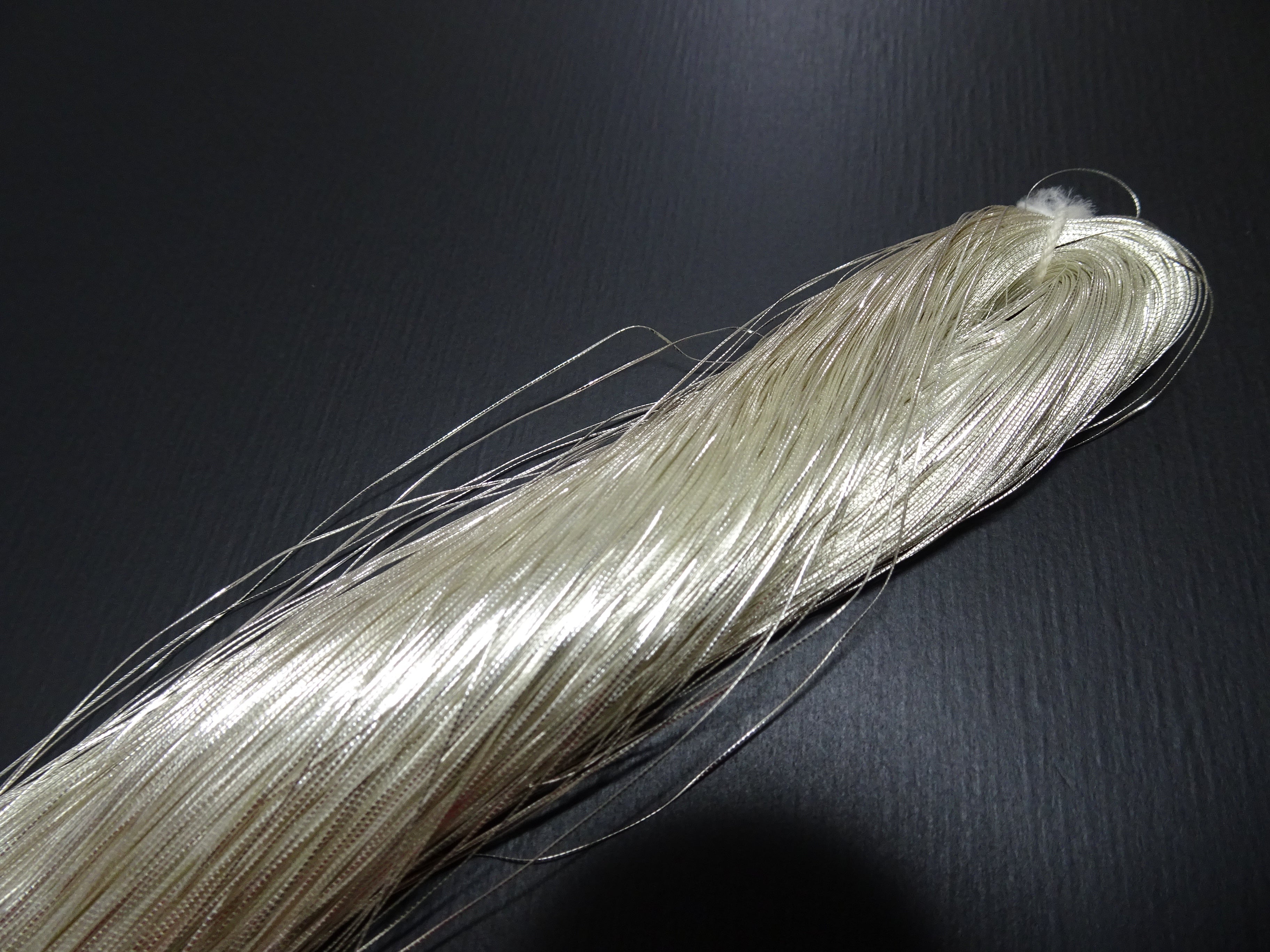 Special Price!! Japanese Rare Vintage High Class Real Silver Leaf Thread "Gokukou" Embroidery  500M  0.16mm  17705