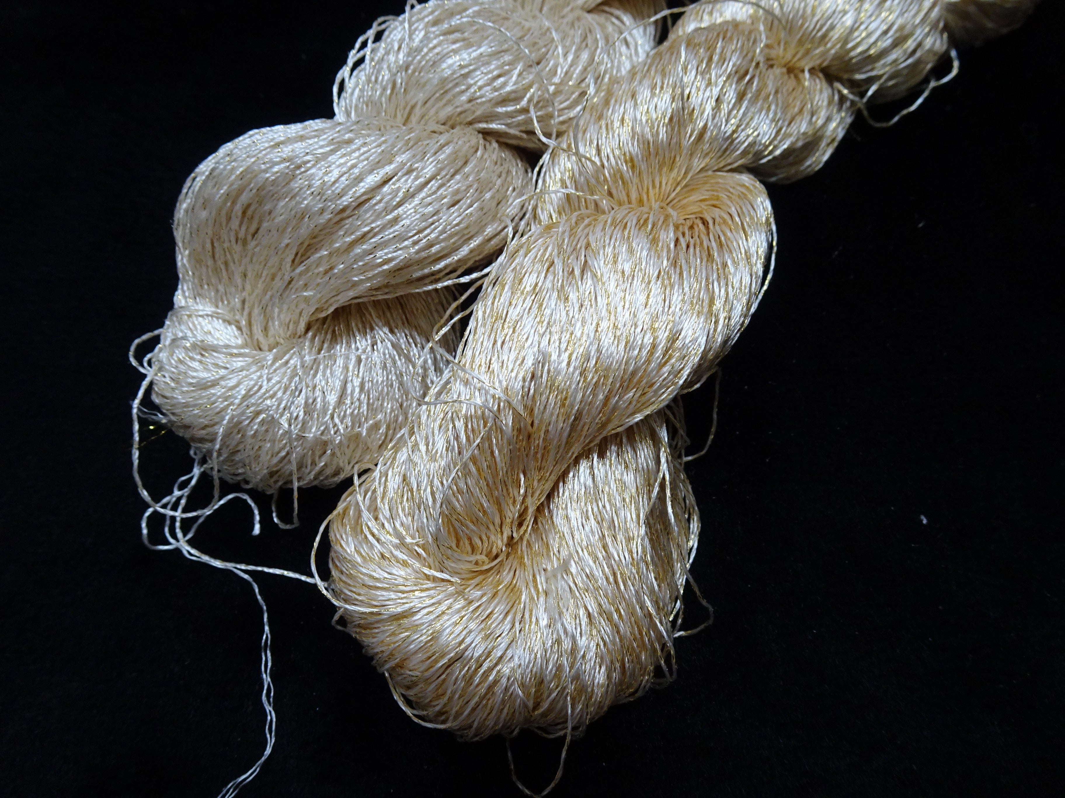 Japanese Vintage High Class Rare Silk Thread 2sets Mixture of Gold embroidery 17907