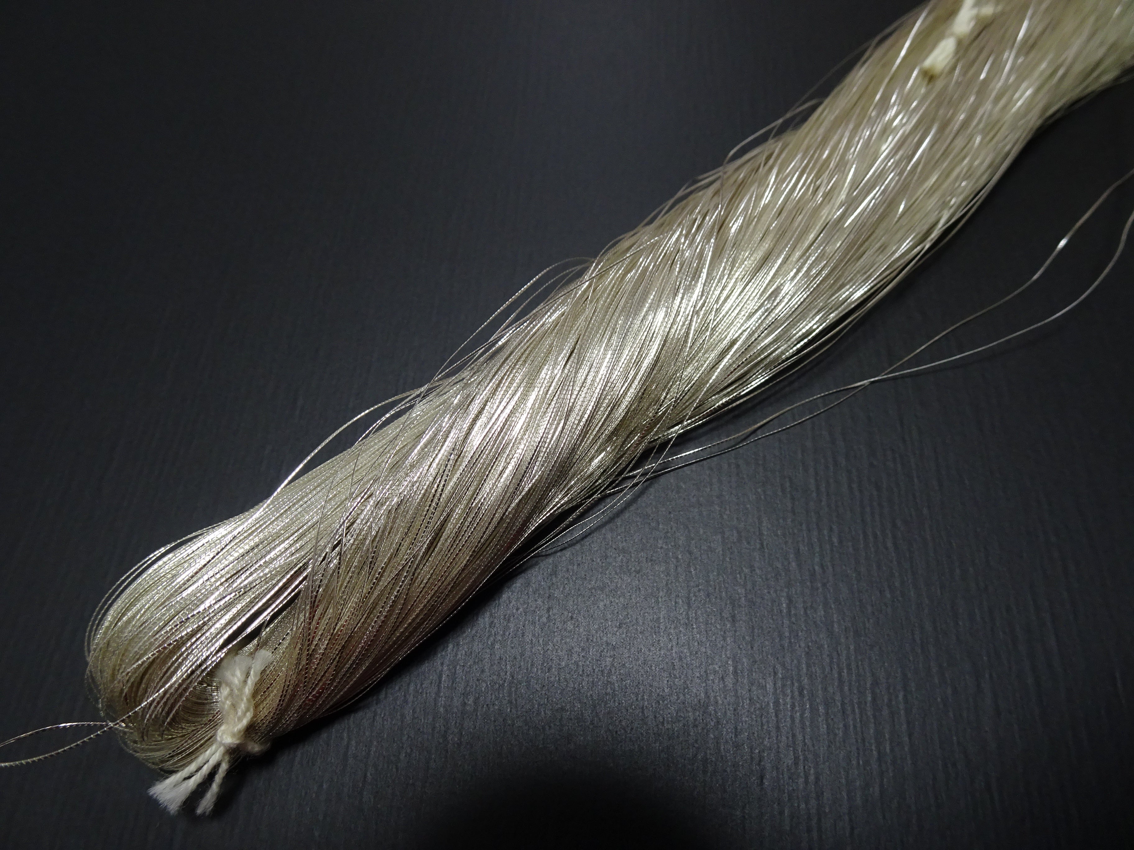 Special Price!! Japanese Rare Vintage High Class Real Silver Leaf Thread "Gokukou" Embroidery  500M  0.16mm  17705
