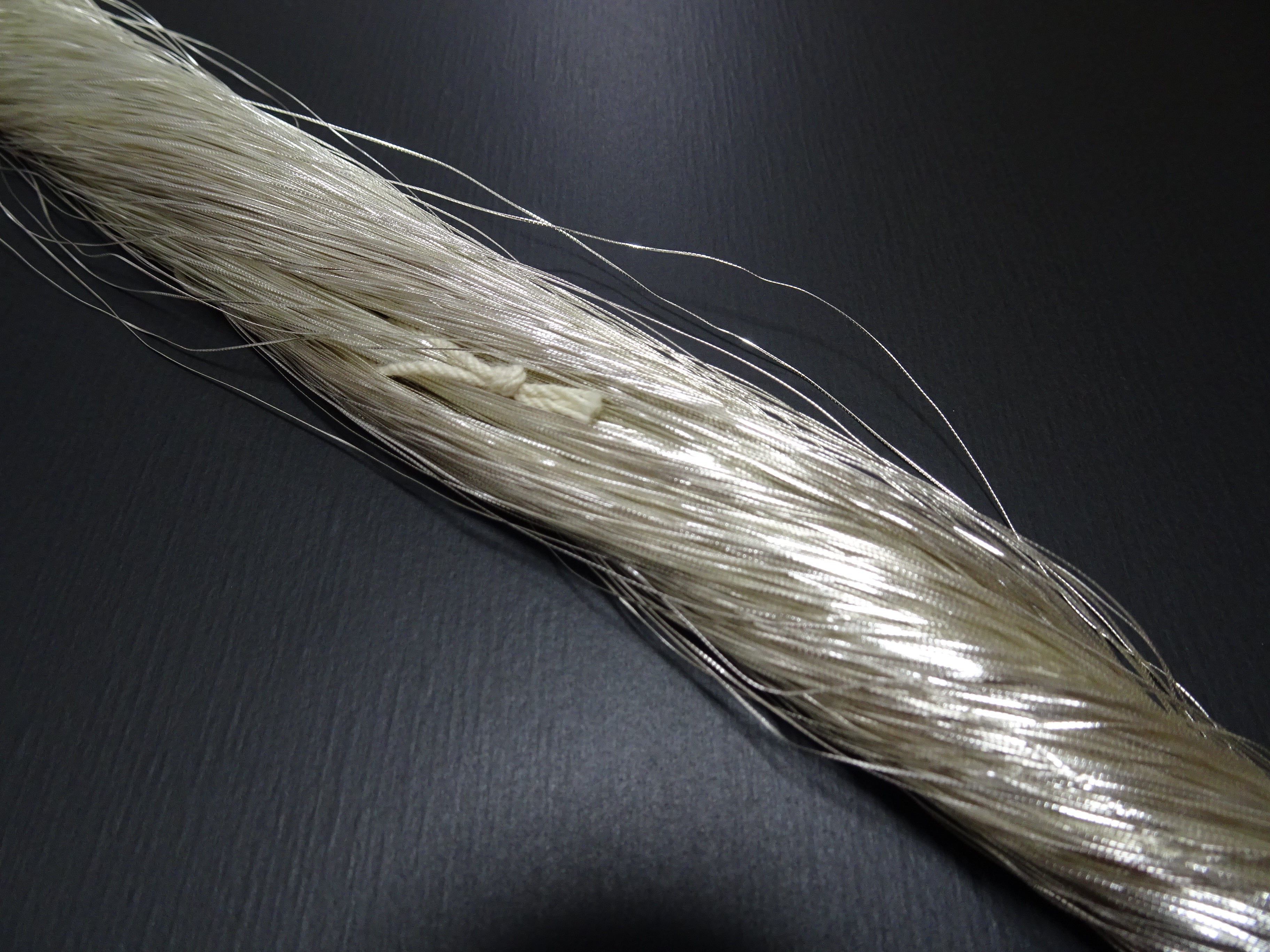 Special Price!! Japanese Rare Vintage High Class Real Silver Leaf Thread "Gokukou" Embroidery  500M  0.16mm  17705