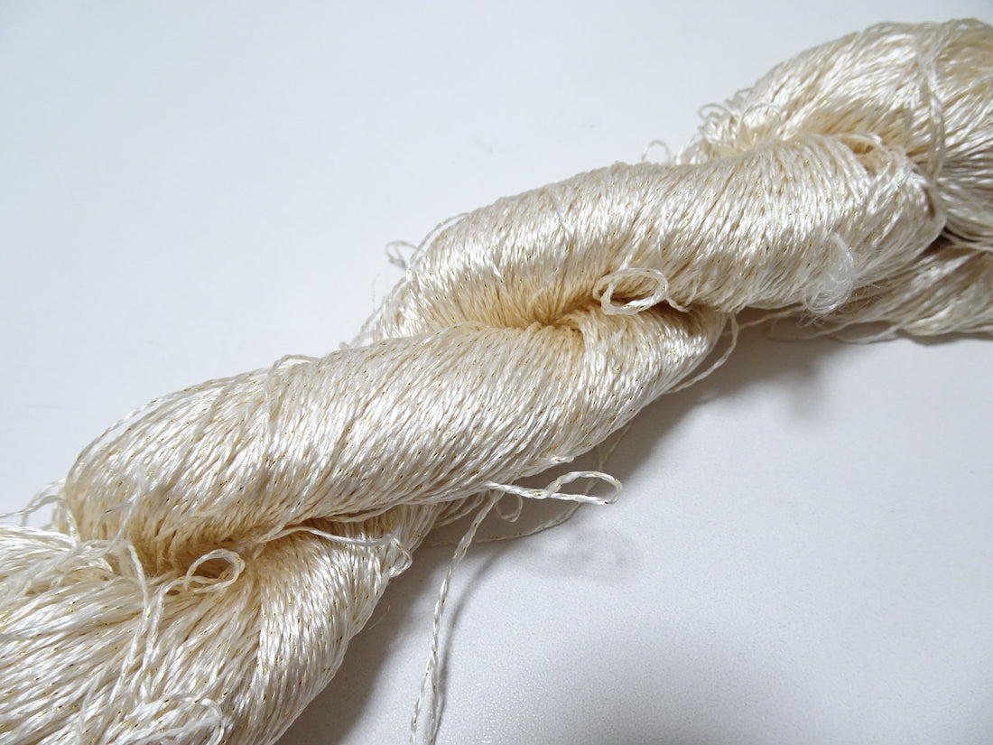 Japanese vintage high class rare silk thread Mixture of Gold embroidery 9525
