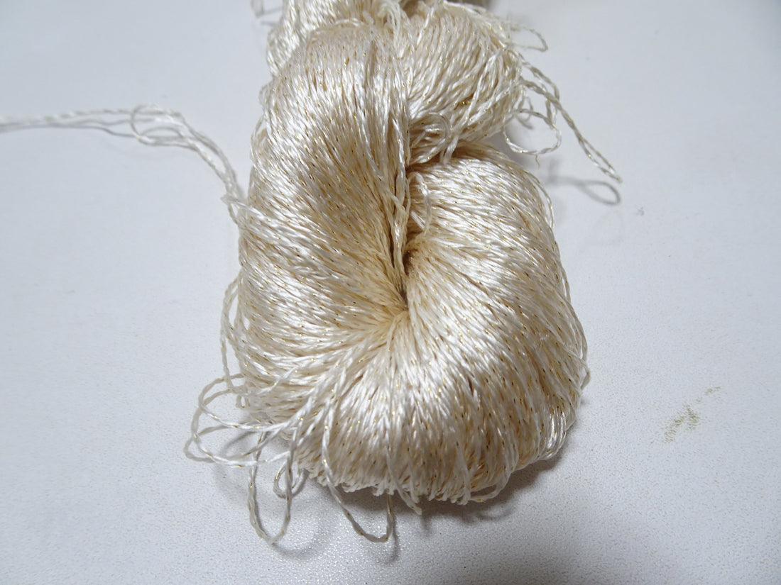 Japanese vintage high class rare silk thread Mixture of Gold embroidery 9525