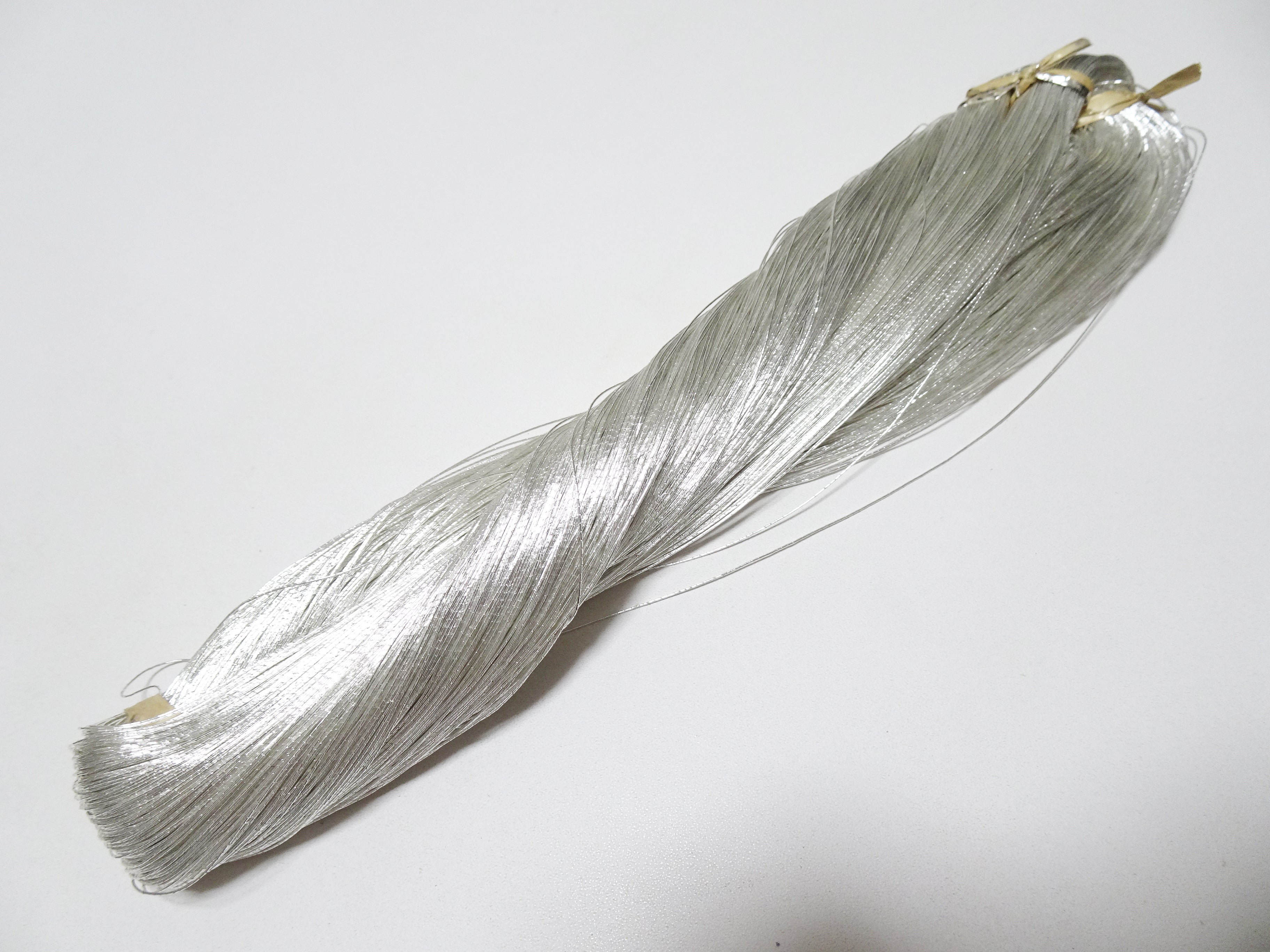 Japanese vintage Superb real silver leaf thread 8483 embroidery  0.40mm 500M