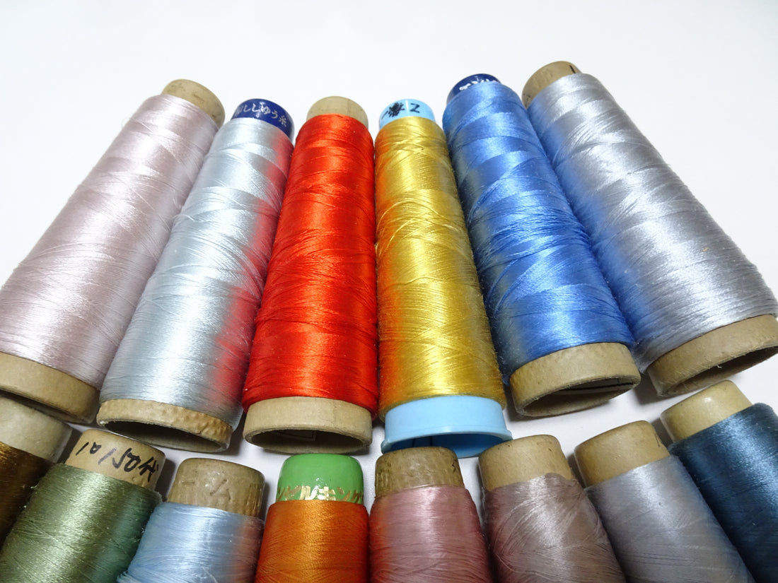 Great deal!! Japanese vintage silk thread 14sets embroidery Imperfect item (please see description for details)  16376