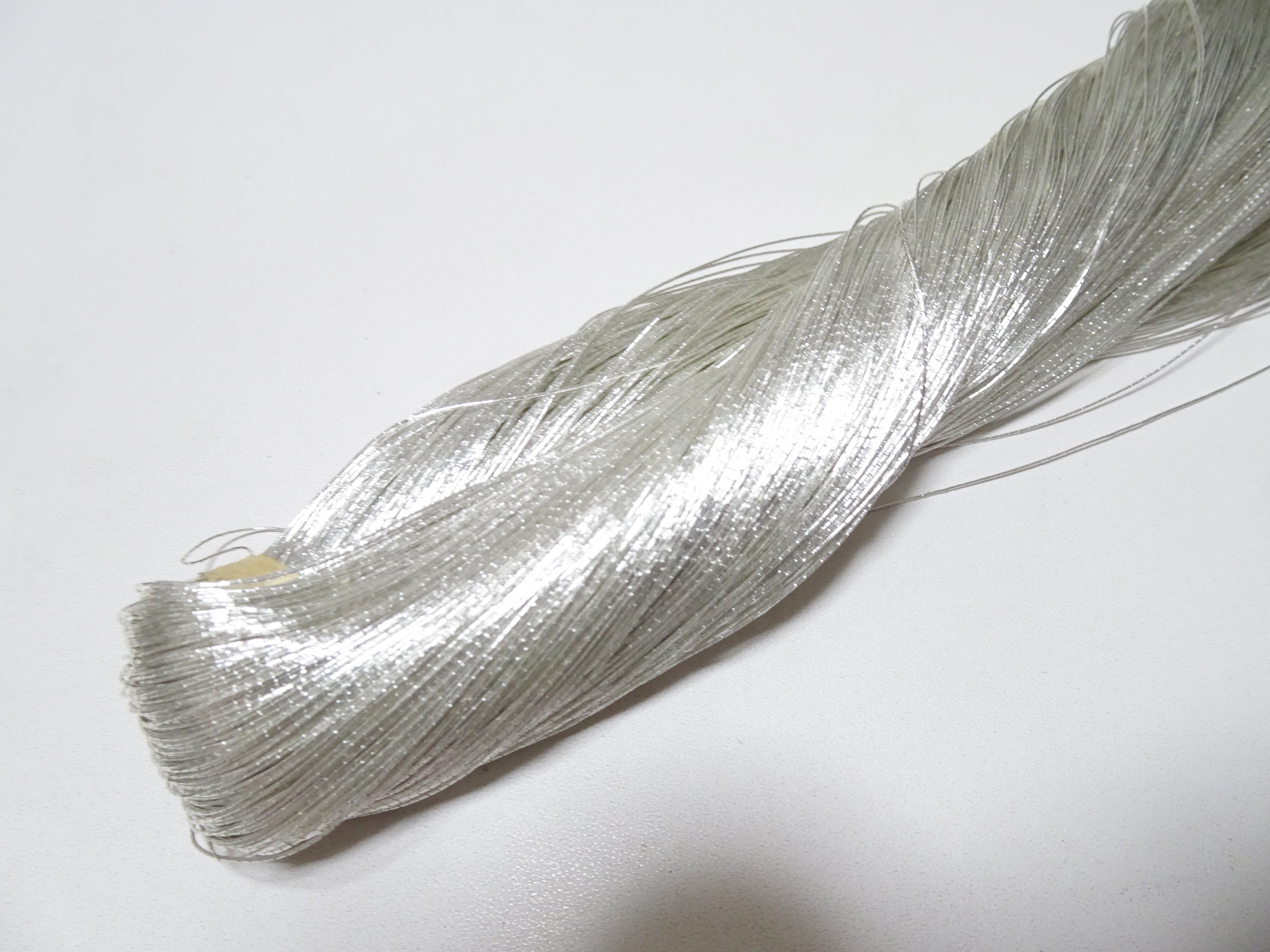 Japanese vintage Superb real silver leaf thread 8483 embroidery  0.40mm 500M