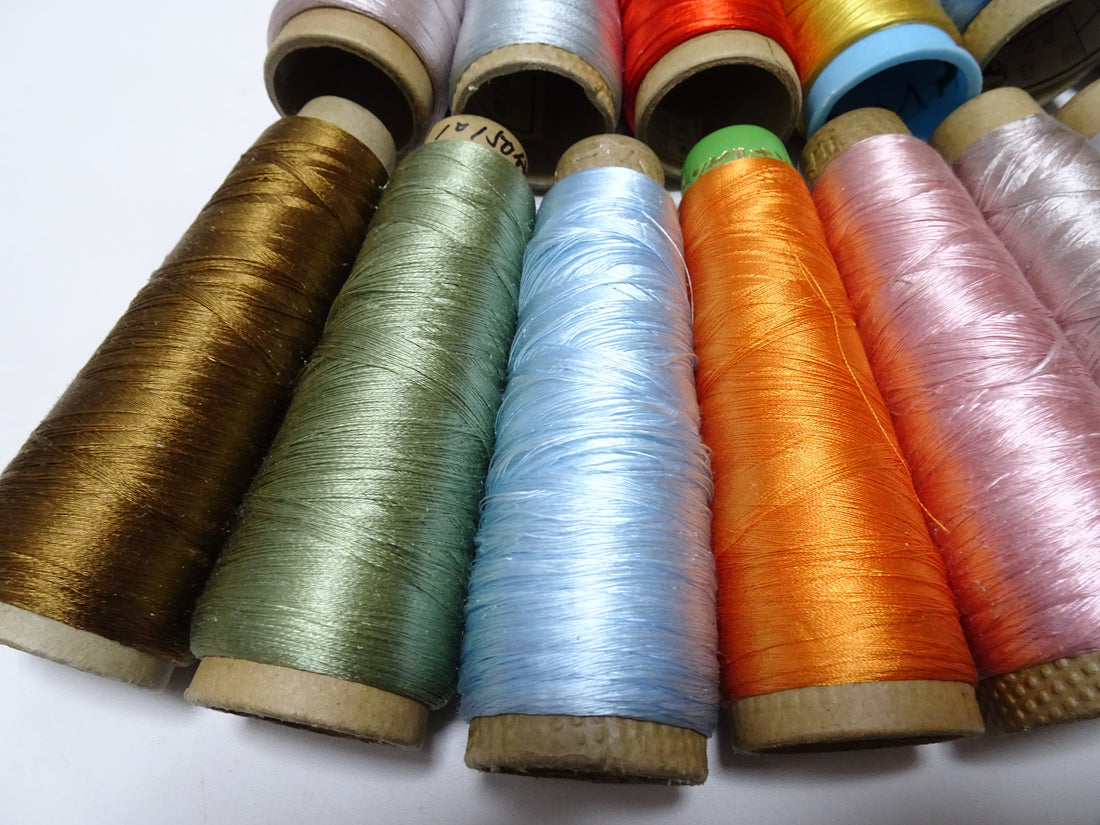 Great deal!! Japanese vintage silk thread 14sets embroidery Imperfect item (please see description for details)  16376