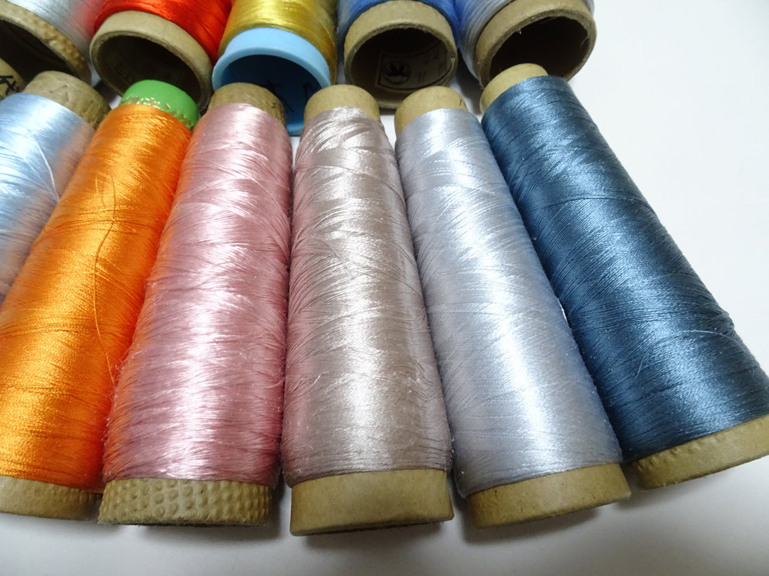 Great deal!! Japanese vintage silk thread 14sets embroidery Imperfect item (please see description for details)  16376
