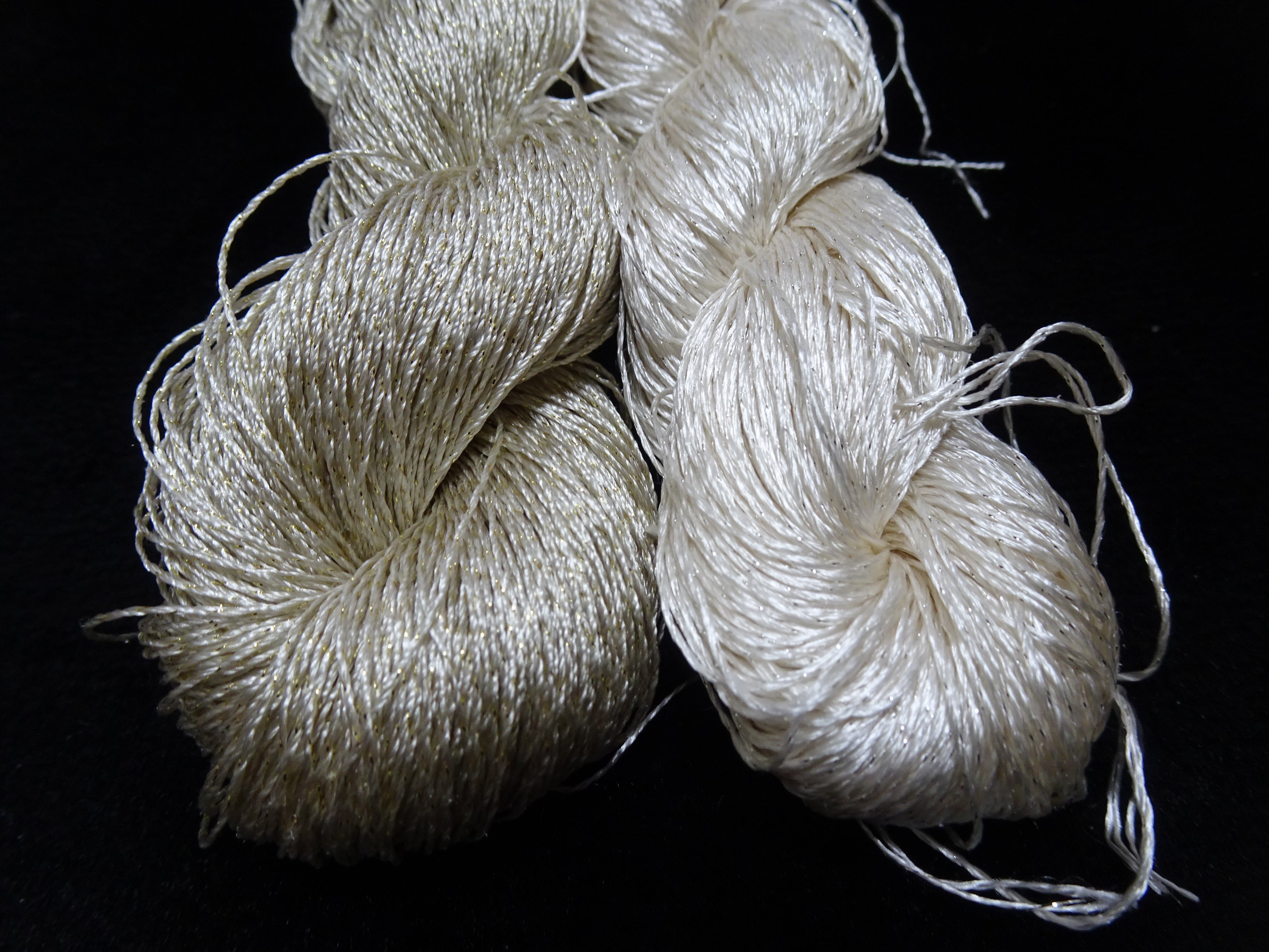 Japanese Vintage High Class Rare Silk Thread 2sets Mixture of Gold embroidery 17908
