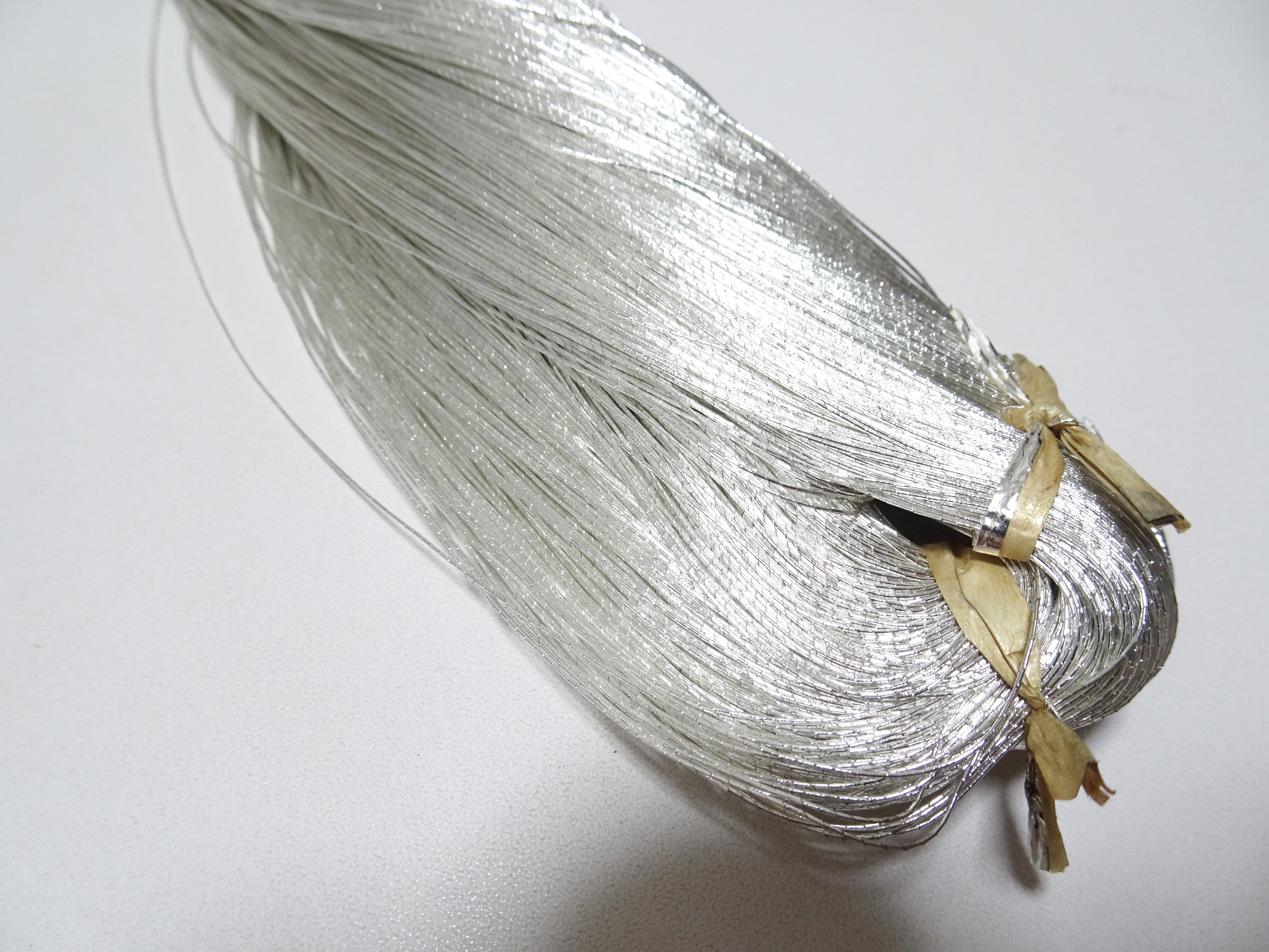 Japanese vintage Superb real silver leaf thread 8483 embroidery  0.40mm 500M