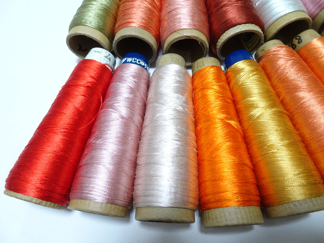 Great deal!! Japanese vintage silk thread 14sets embroidery Imperfect item (please see description for details)  16377