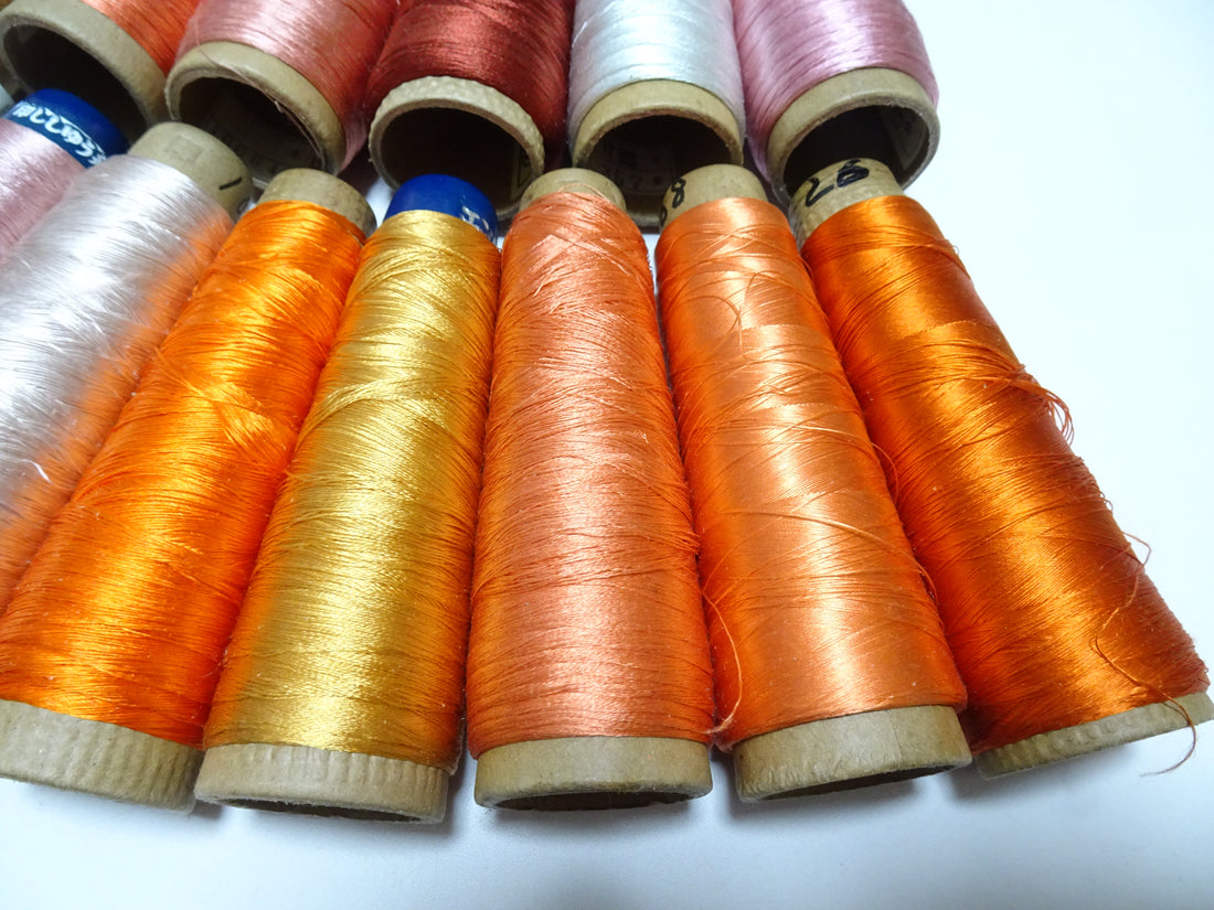 Great deal!! Japanese vintage silk thread 14sets embroidery Imperfect item (please see description for details)  16377