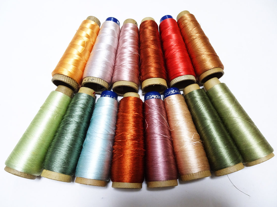 Great deal!! Japanese vintage silk thread 14sets embroidery Imperfect item (please see description for details)  16378