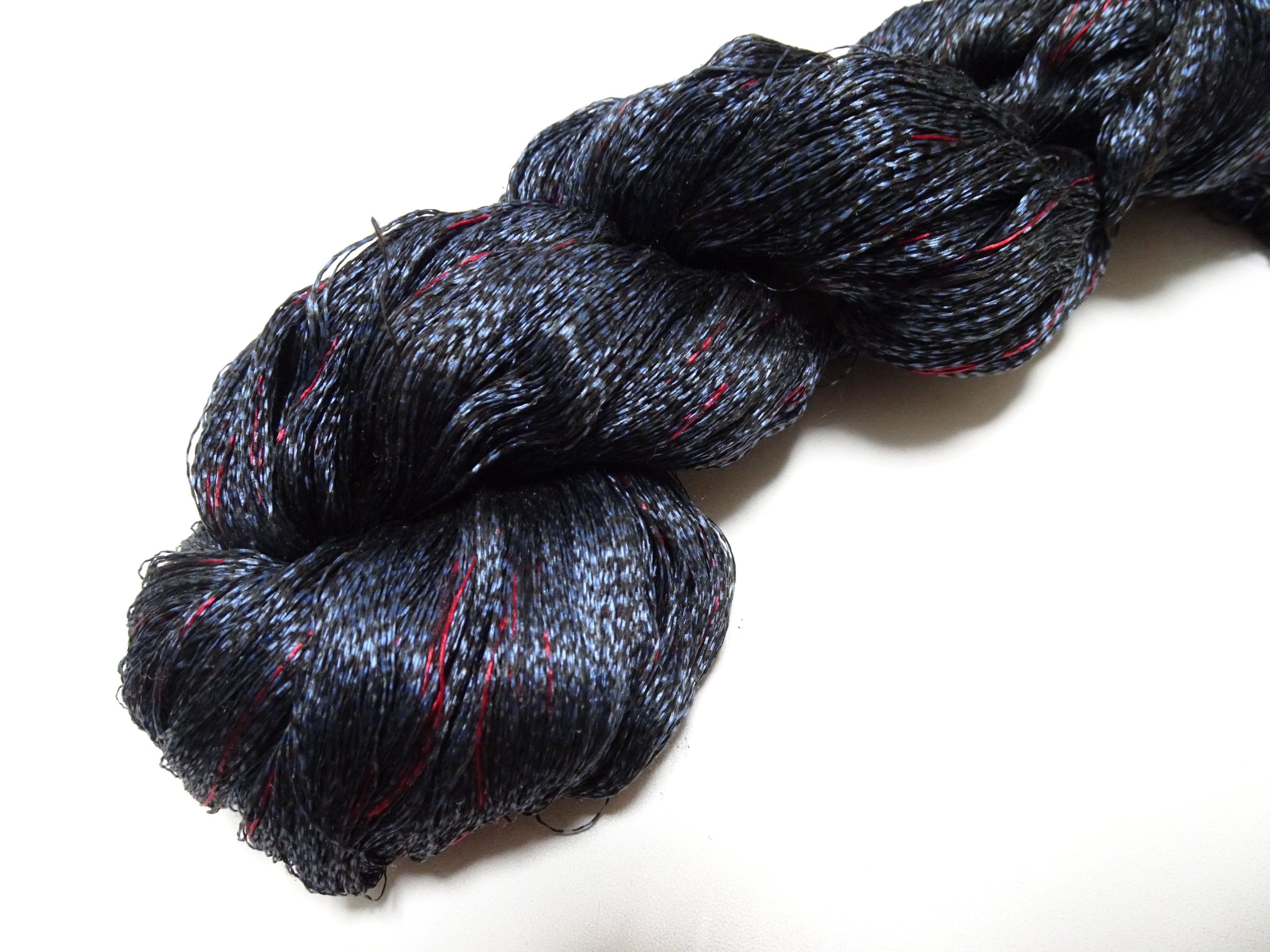 Japanese Vintage Super Rare Indigo Mud Dyeing kasuri loose Twisted Silk Thread Various Sets Embroidery & weave 15525