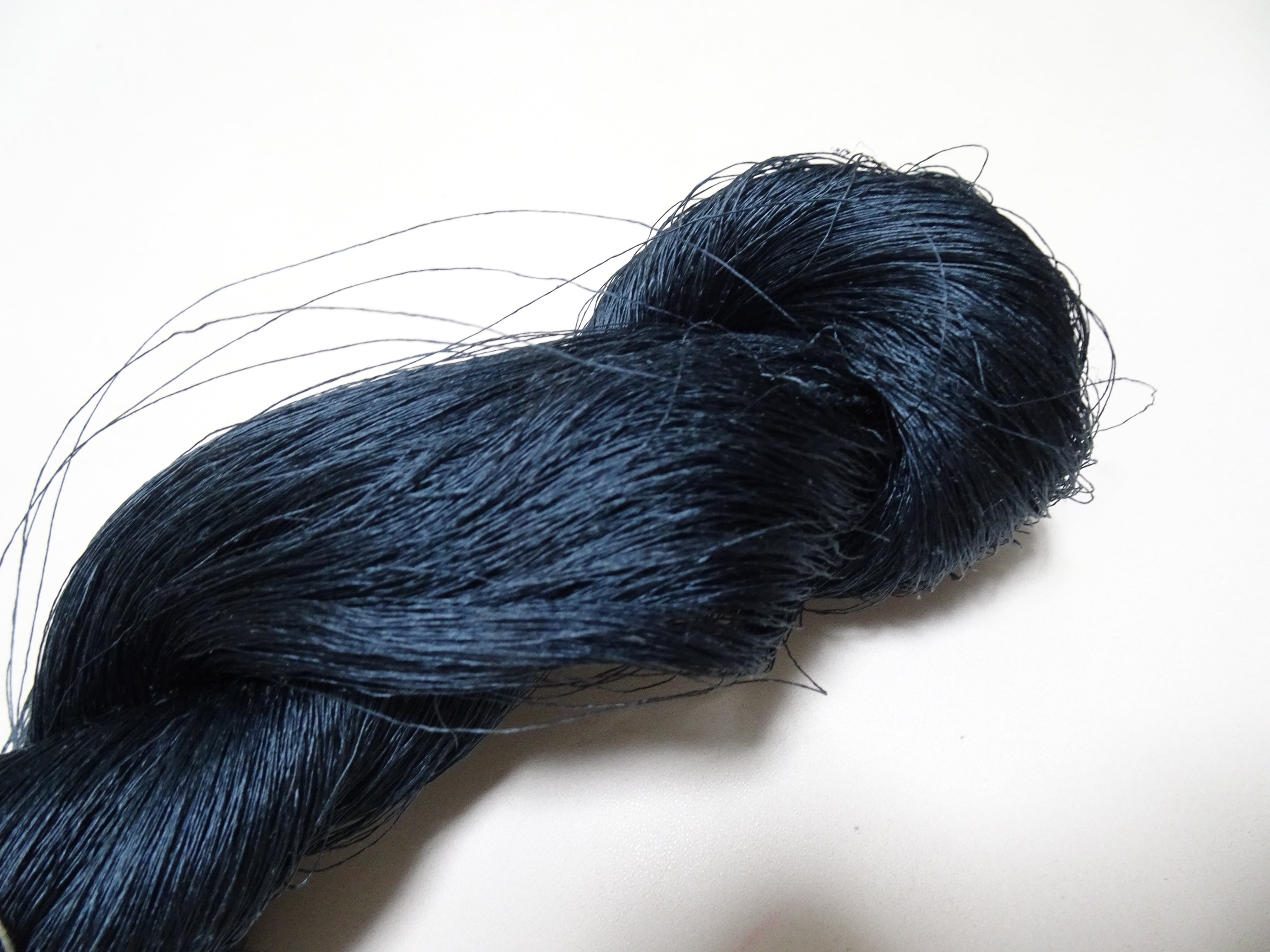 Japanese vintage Tsumugi silk thread embroidery & weave 8746