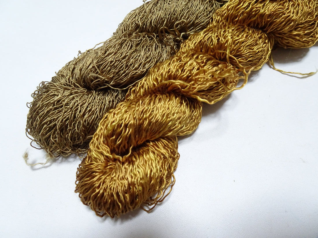 Japanese Vintage Rare Chirimen Silk Thread 2sets Embroidery & Weaving 17554