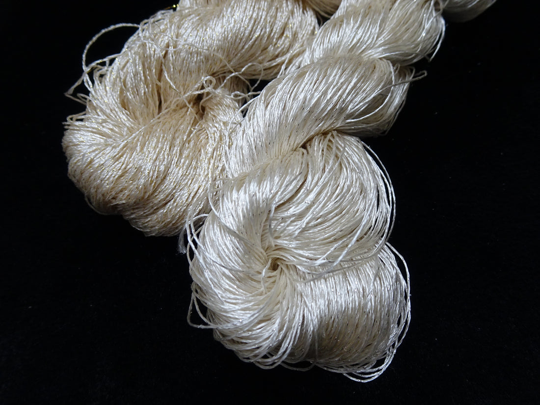 Japanese Vintage High Class Rare Silk Thread 2sets Mixture of Gold embroidery 17910