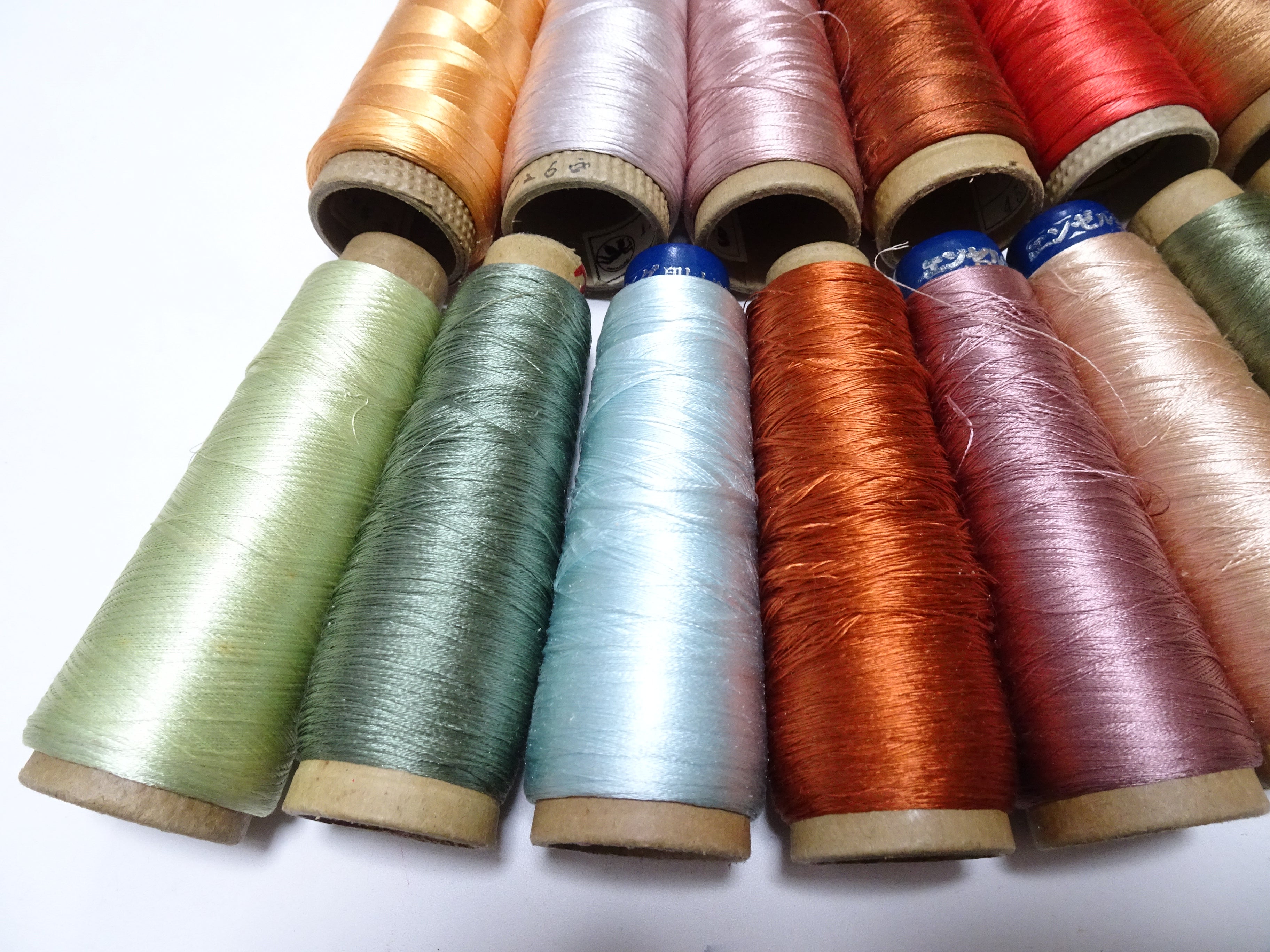 Great deal!! Japanese vintage silk thread 14sets embroidery Imperfect item (please see description for details)  16378