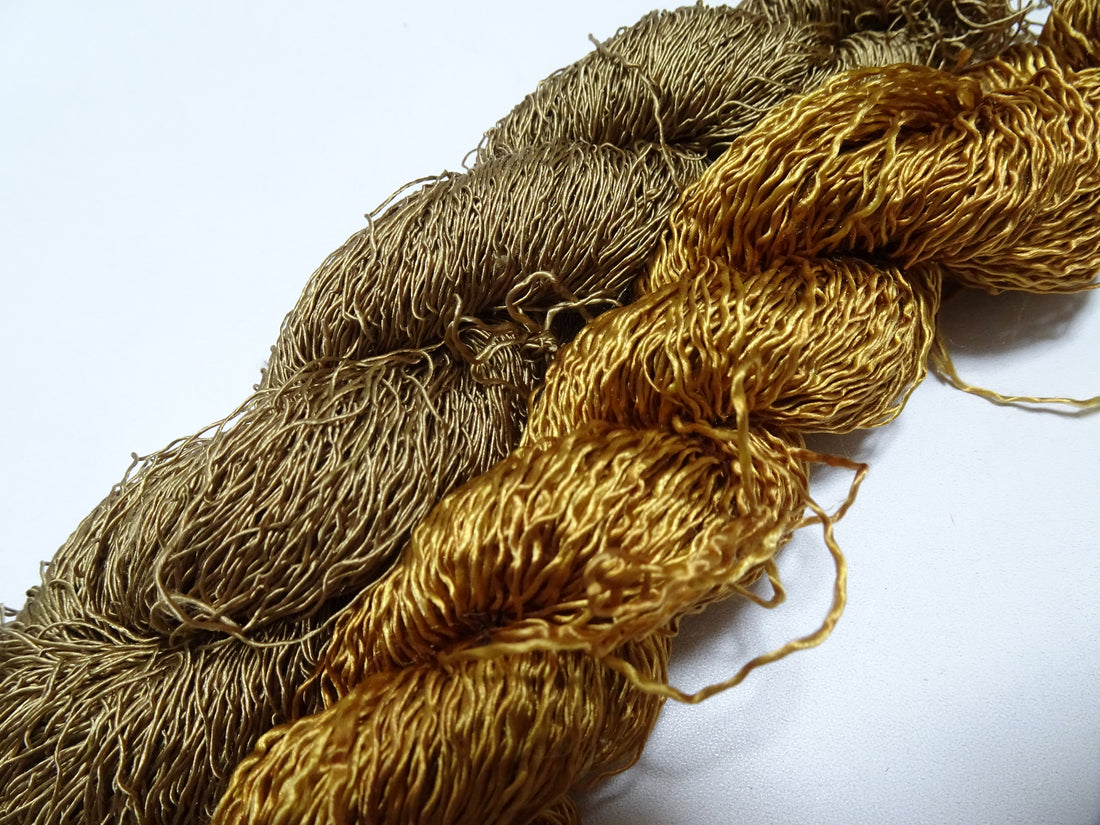 Japanese Vintage Rare Chirimen Silk Thread 2sets Embroidery & Weaving 17554