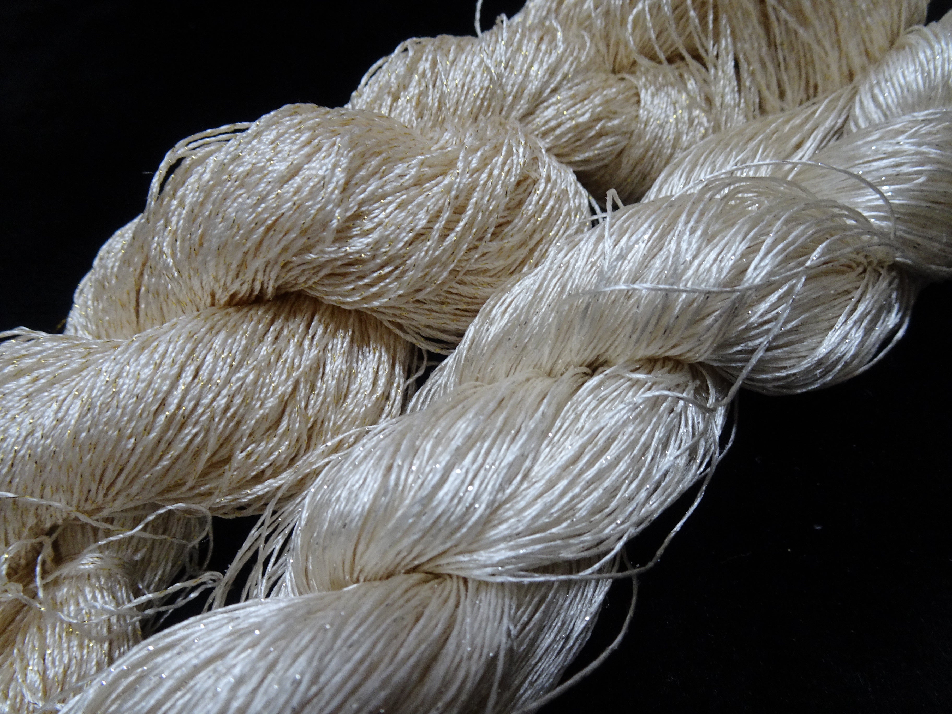 Japanese Vintage High Class Rare Silk Thread 2sets Mixture of Gold embroidery 17910