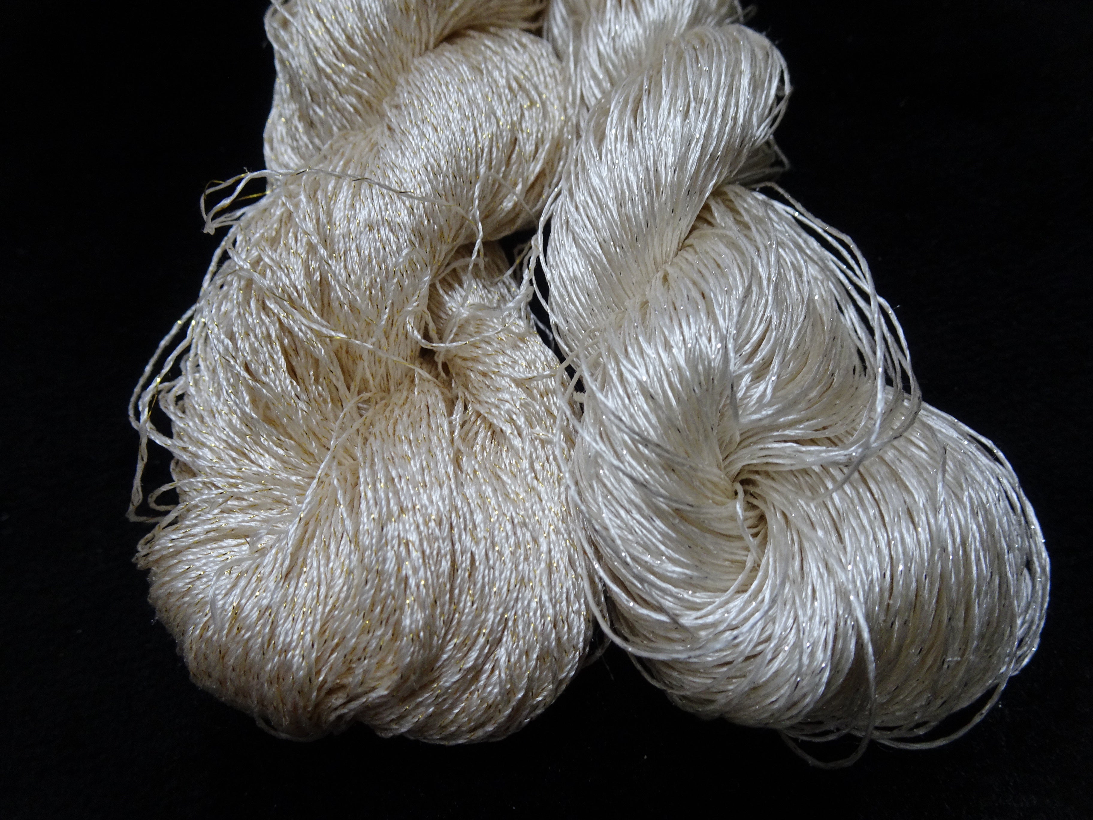 Japanese Vintage High Class Rare Silk Thread 2sets Mixture of Gold embroidery 17910