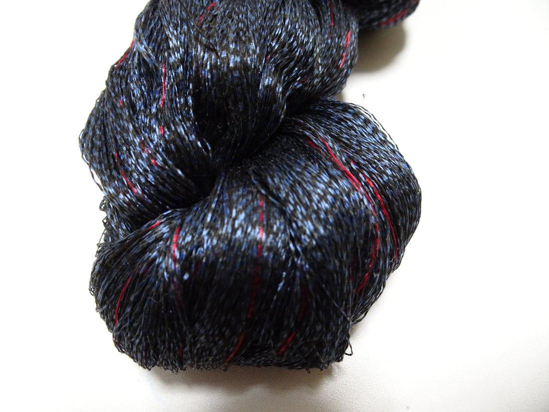 Japanese Vintage Super Rare Indigo Mud Dyeing kasuri loose Twisted Silk Thread Various Sets Embroidery & weave 15525