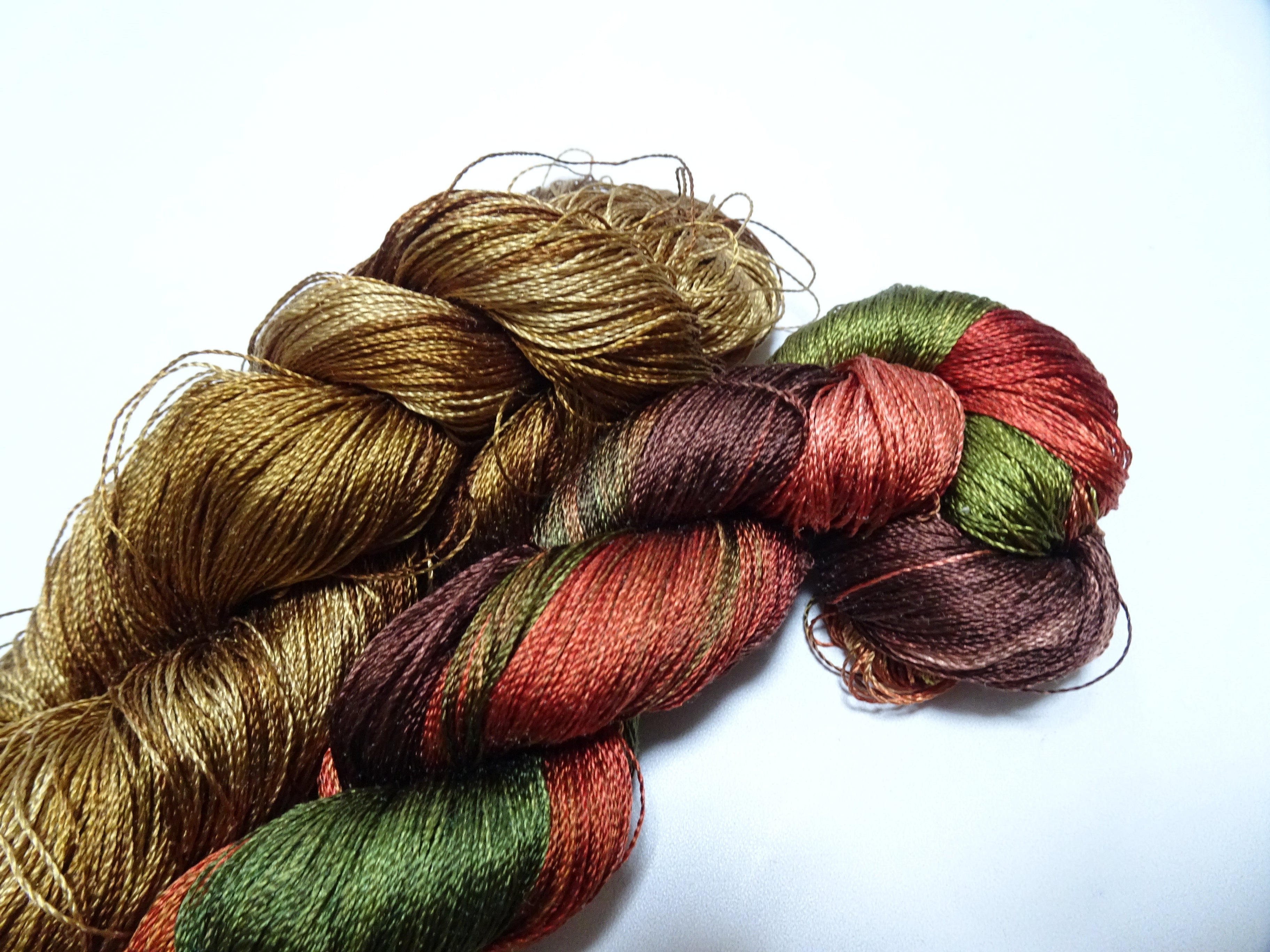 Japanese Vintage Twisted Silk Thread 2sets Embroidery & Weaving 18450