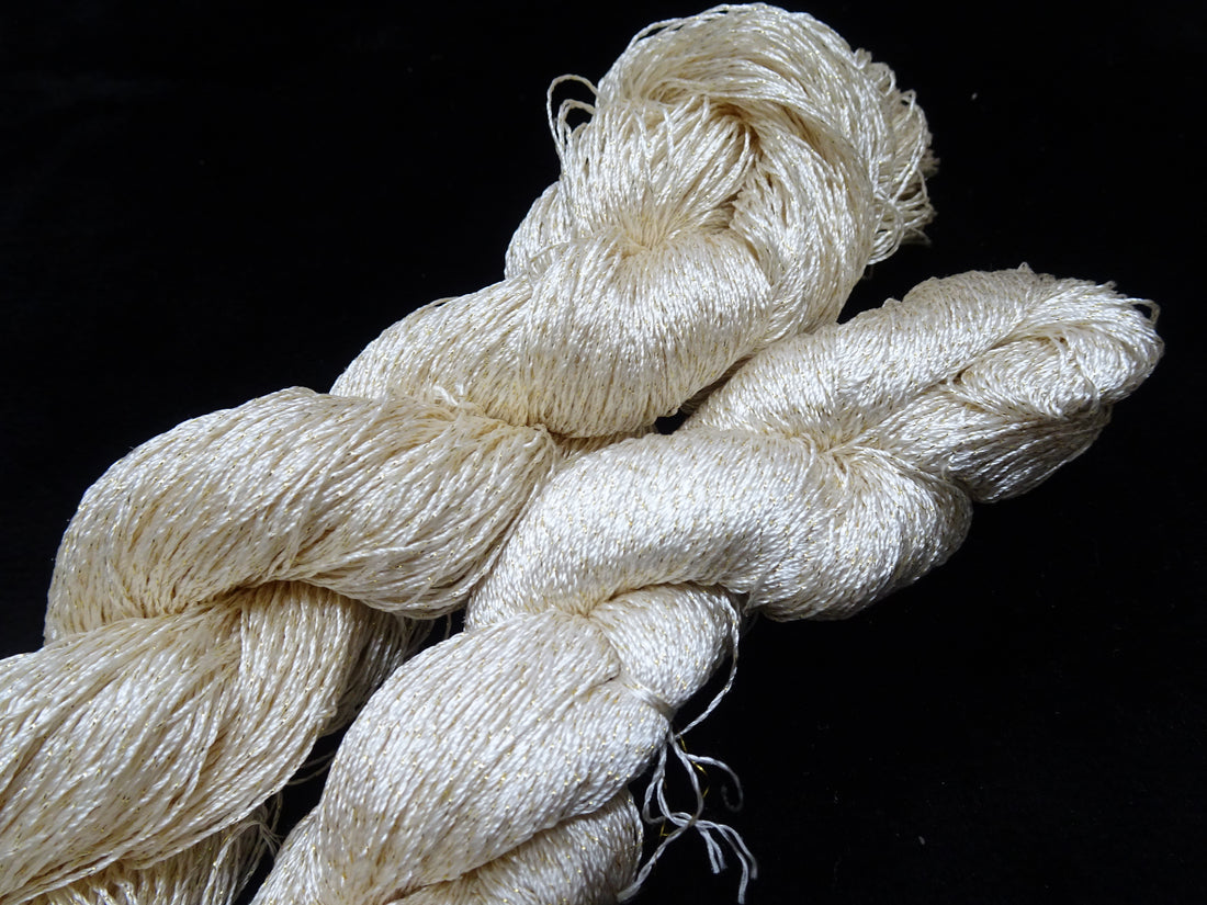 Japanese Vintage High Class Rare Silk Thread 2sets Mixture of Gold embroidery 17911