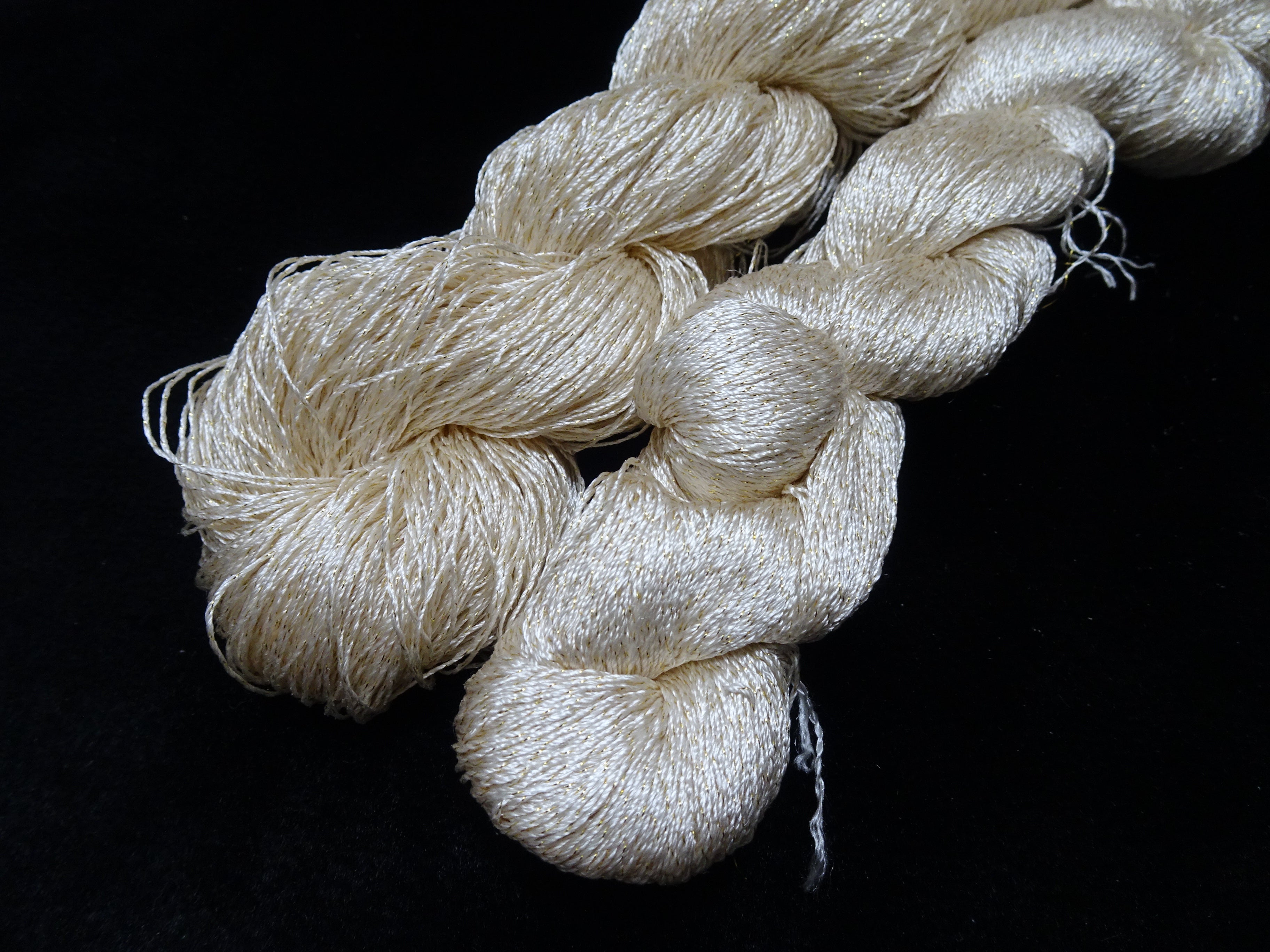 Japanese Vintage High Class Rare Silk Thread 2sets Mixture of Gold embroidery 17911