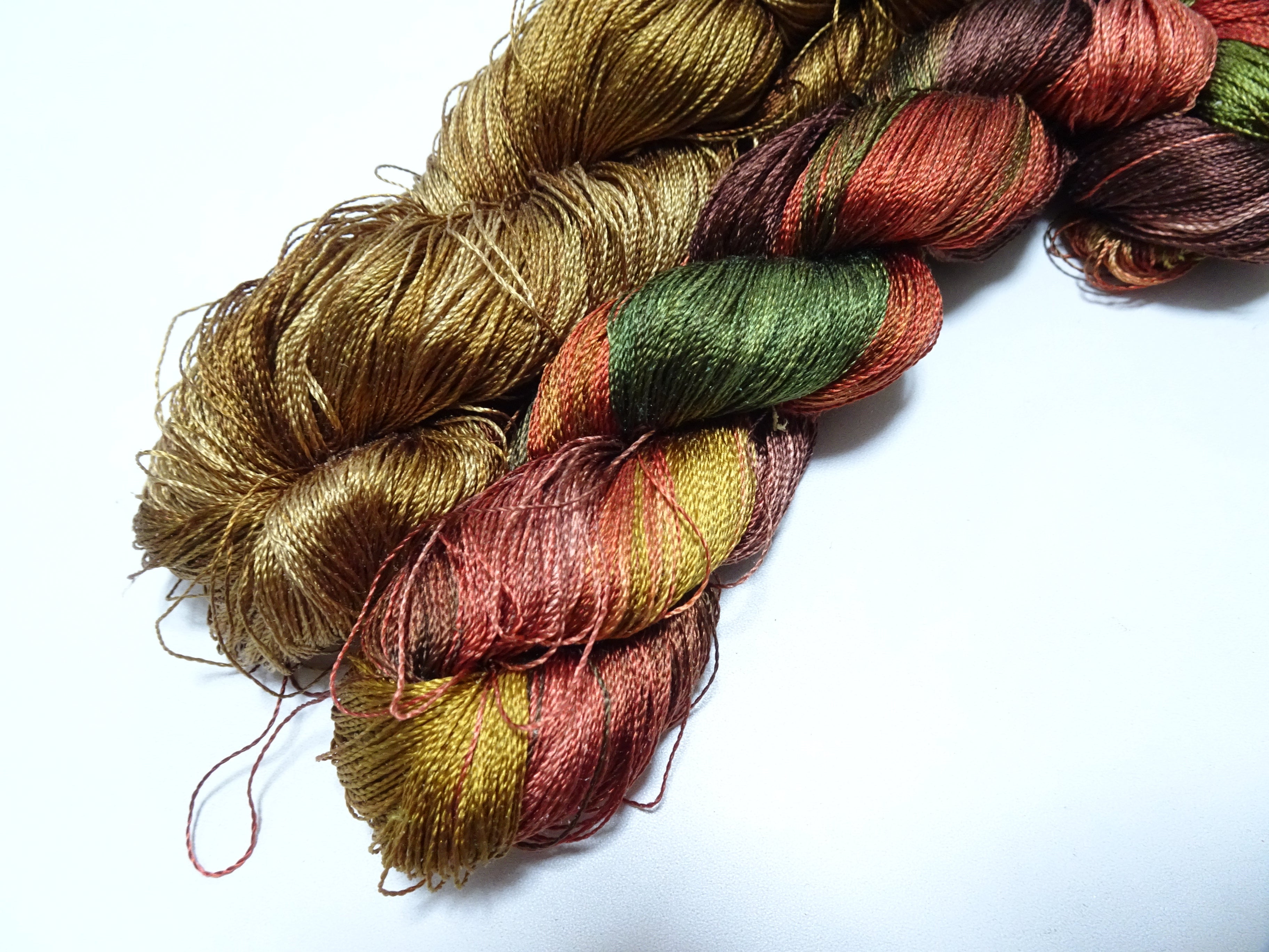 Japanese Vintage Twisted Silk Thread 2sets Embroidery & Weaving 18450