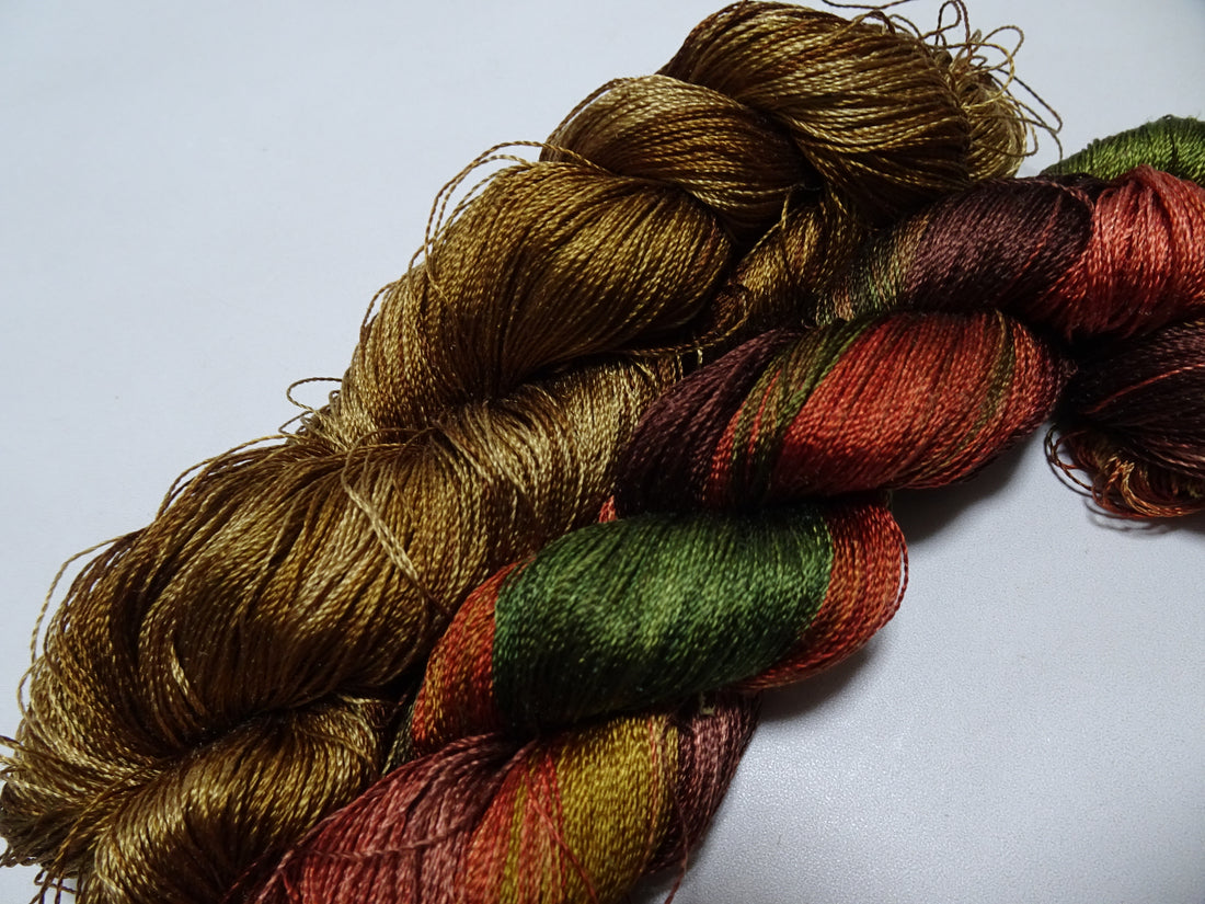 Japanese Vintage Twisted Silk Thread 2sets Embroidery & Weaving 18450