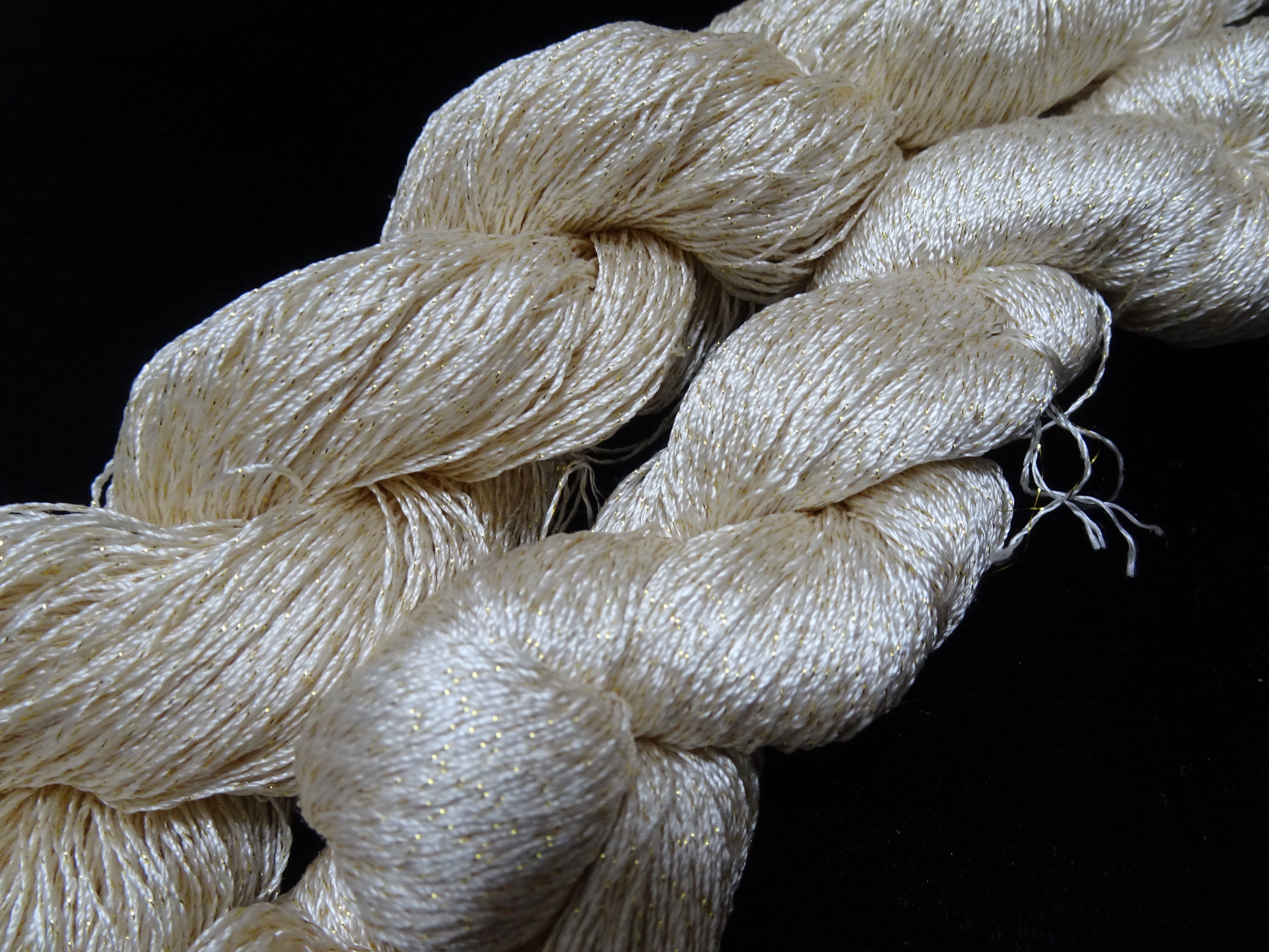 Japanese Vintage High Class Rare Silk Thread 2sets Mixture of Gold embroidery 17911