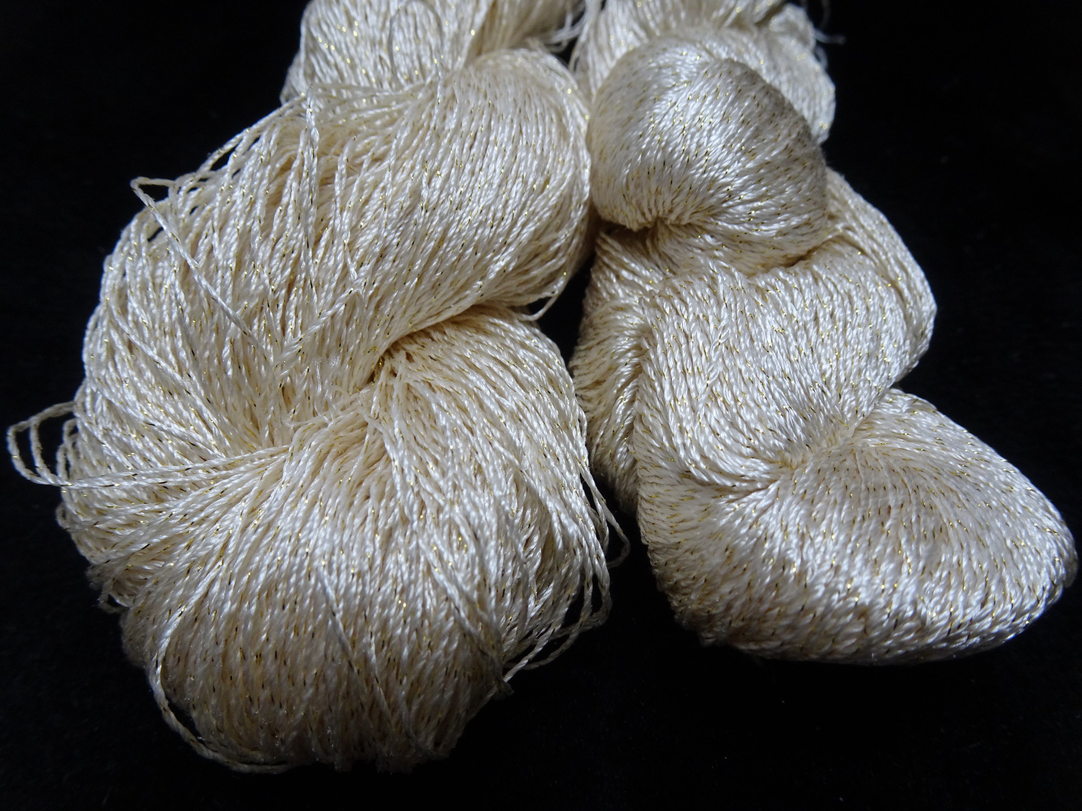 Japanese Vintage High Class Rare Silk Thread 2sets Mixture of Gold embroidery 17911