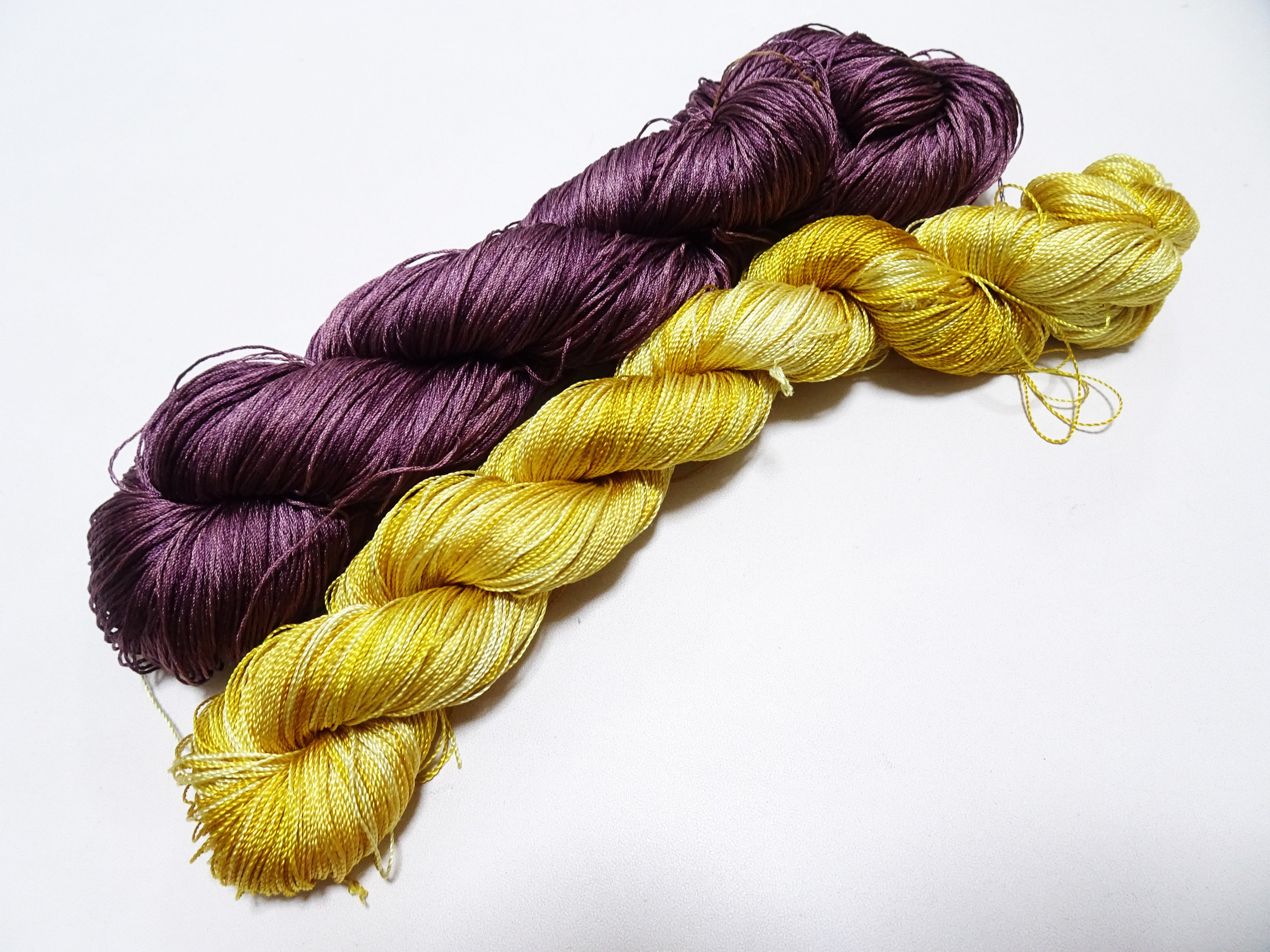 Japanese Vintage Twisted Silk Thread 2sets Embroidery & Weaving 18451
