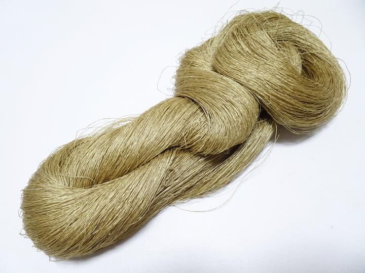 Japanese vintage Tsumugi silk thread embroidery & weave 8748