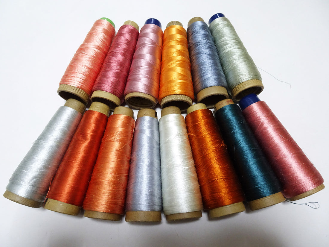 Great deal!! Japanese vintage silk thread 14sets embroidery Imperfect item (please see description for details)  16380