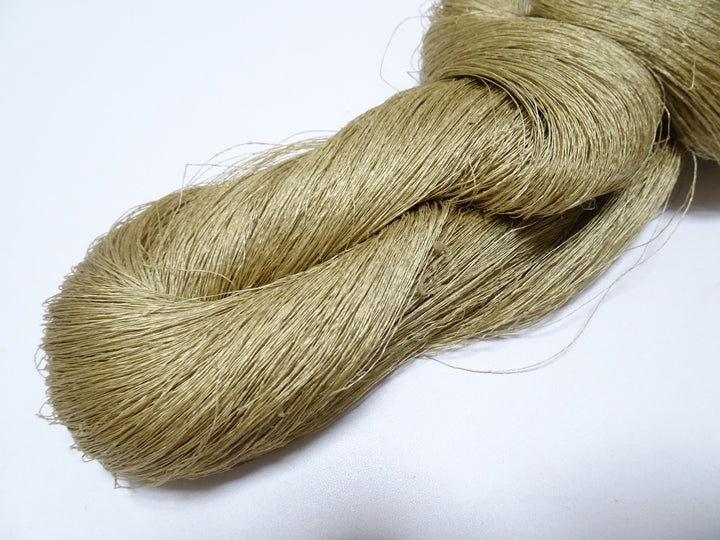 Japanese vintage Tsumugi silk thread embroidery & weave 8748