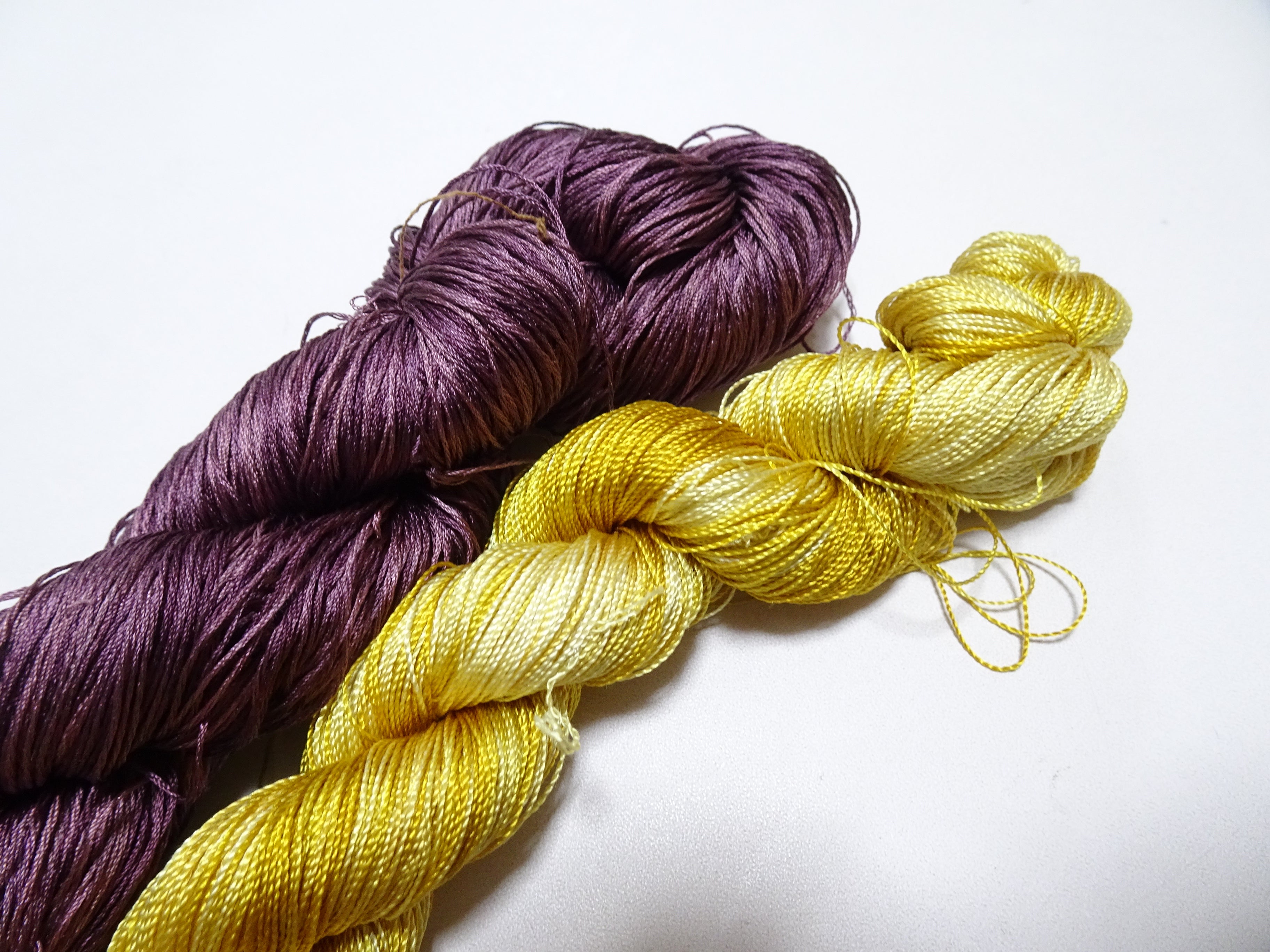 Japanese Vintage Twisted Silk Thread 2sets Embroidery & Weaving 18451
