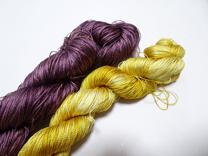 Japanese Vintage Twisted Silk Thread 2sets Embroidery & Weaving 18451