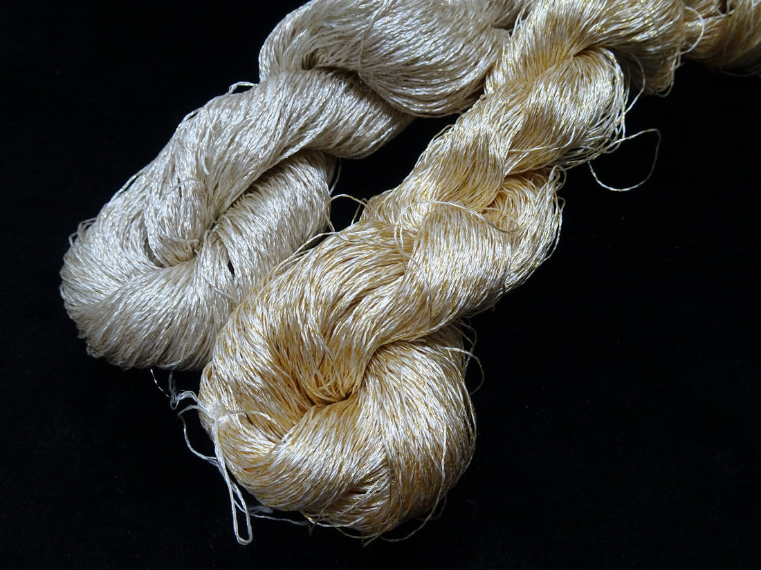Japanese Vintage High Class Rare Silk Thread 2sets Mixture of Gold embroidery 17912