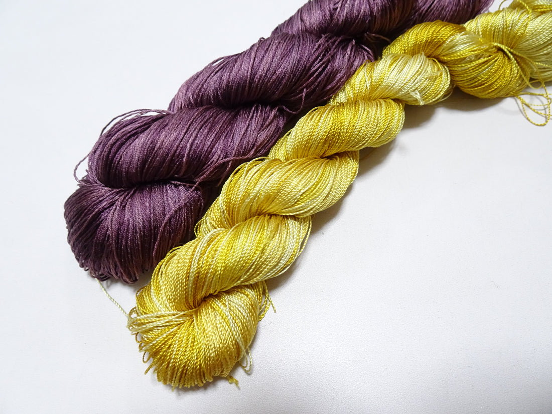 Japanese Vintage Twisted Silk Thread 2sets Embroidery & Weaving 18451