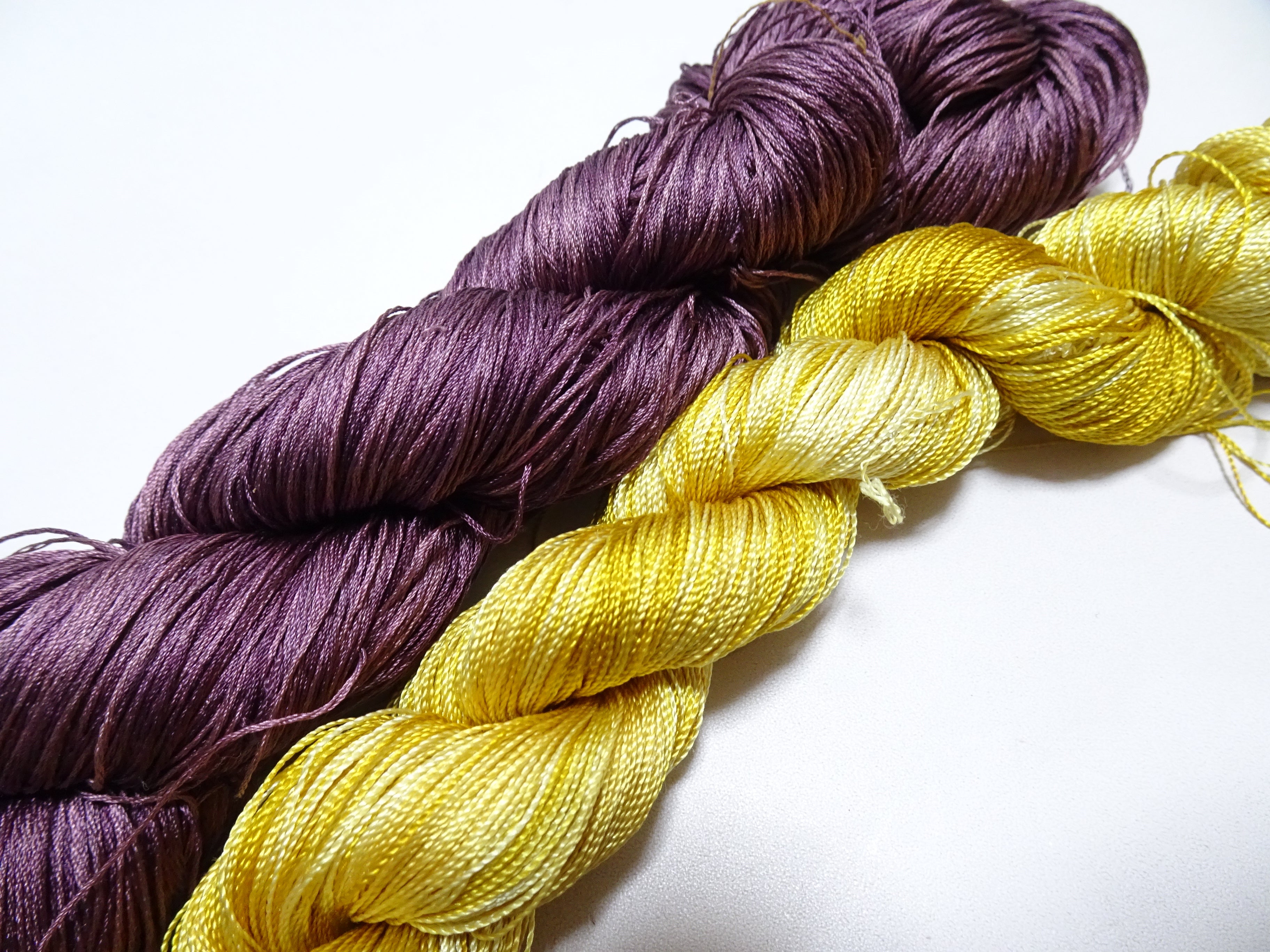 Japanese Vintage Twisted Silk Thread 2sets Embroidery & Weaving 18451