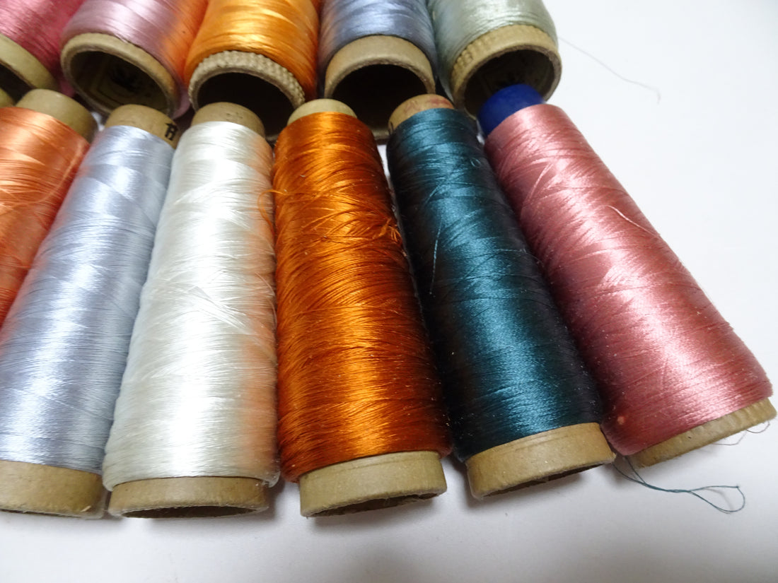 Great deal!! Japanese vintage silk thread 14sets embroidery Imperfect item (please see description for details)  16380