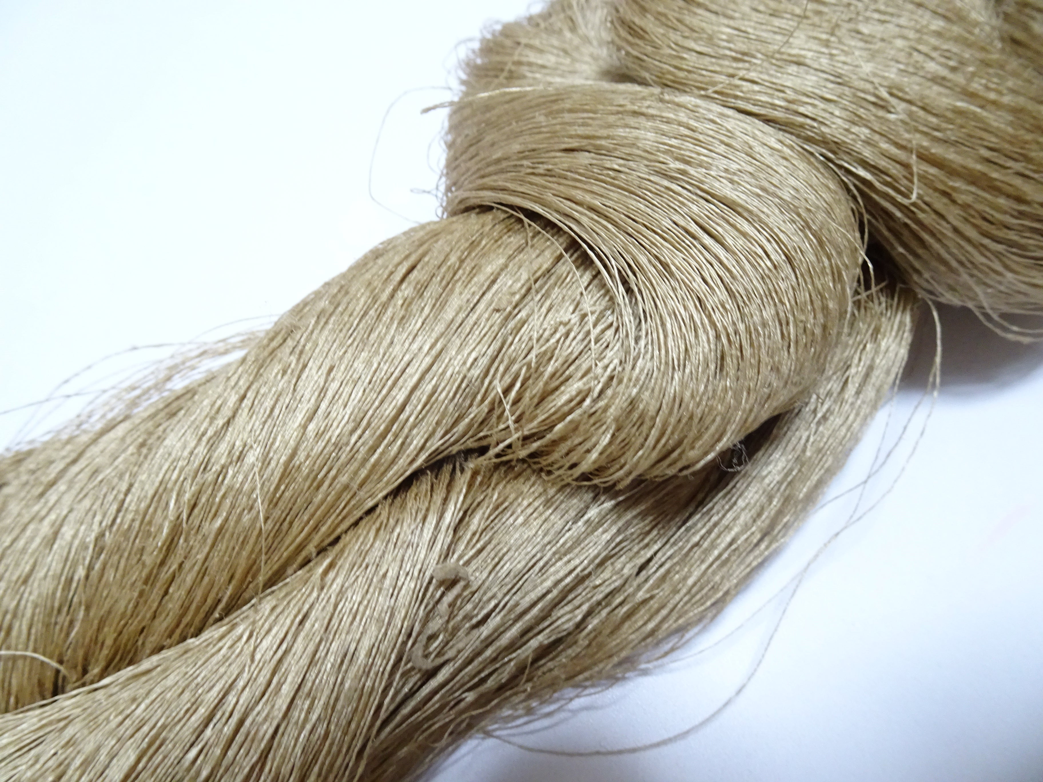 Japanese vintage Tsumugi silk thread embroidery & weave 8748