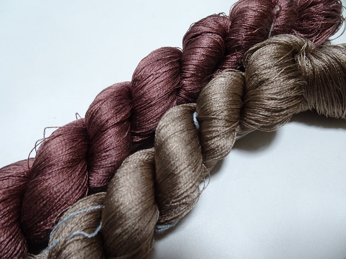 Japanese Vintage Twisted Silk Thread 2sets Embroidery 16968