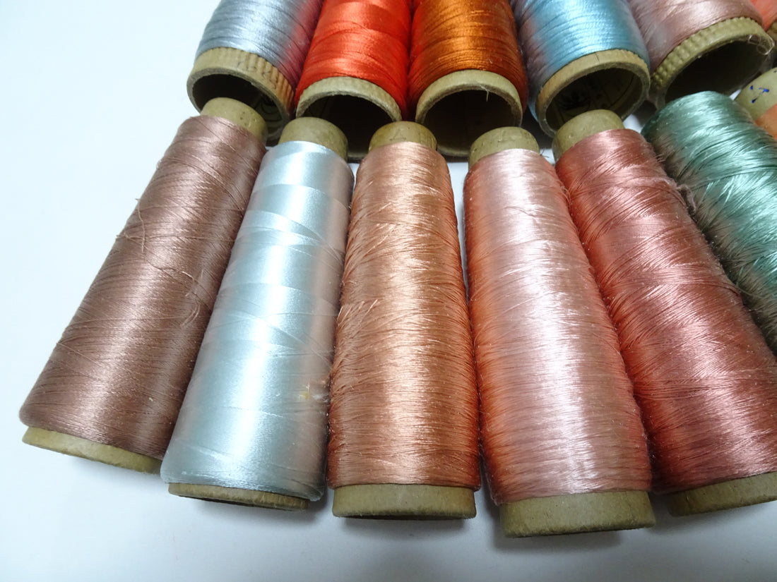 Great deal!! Japanese vintage silk thread 14sets embroidery Imperfect item (please see description for details)  16381