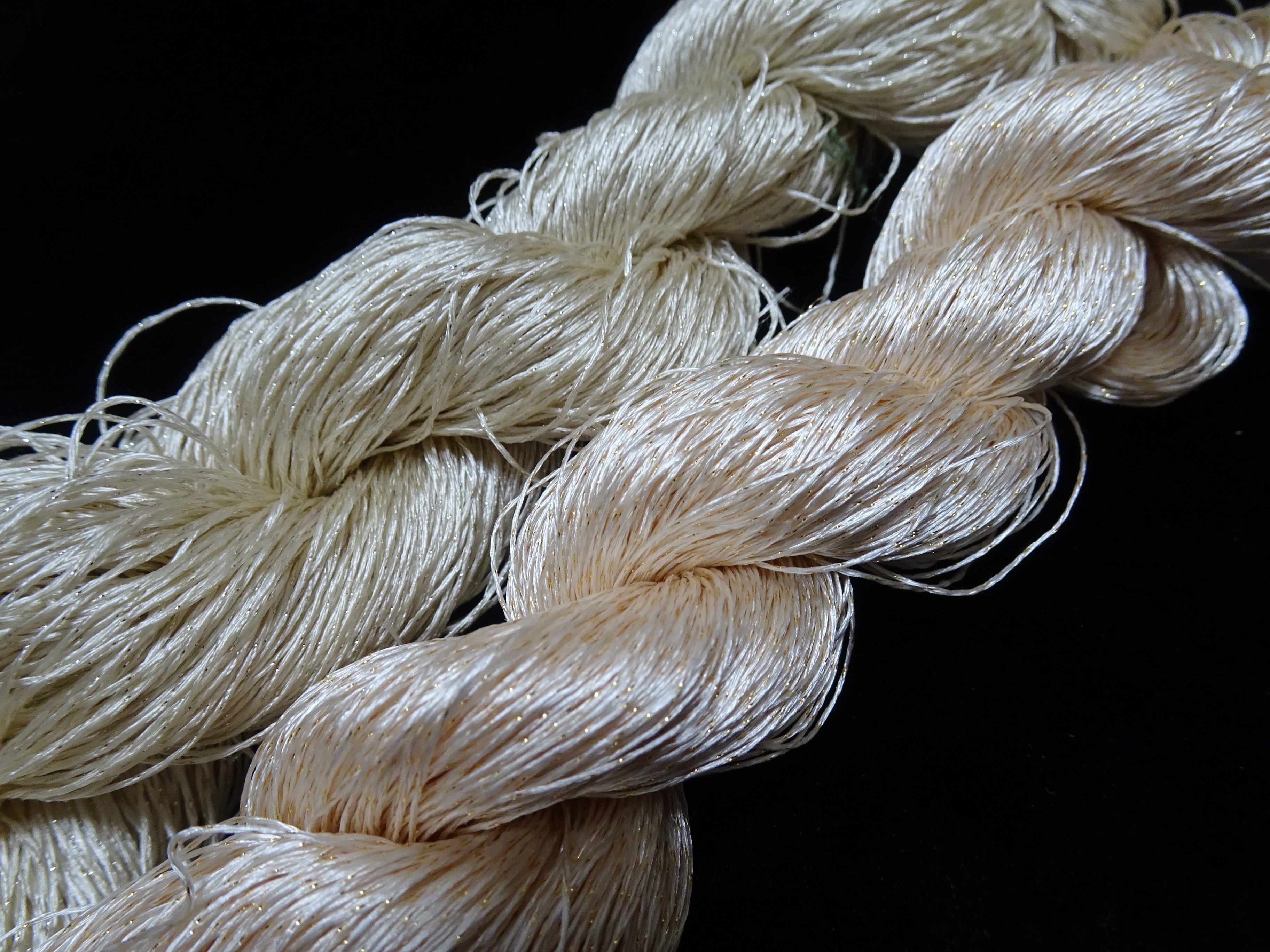 Japanese Vintage High Class Rare Silk Thread 2sets Mixture of Gold embroidery 17913
